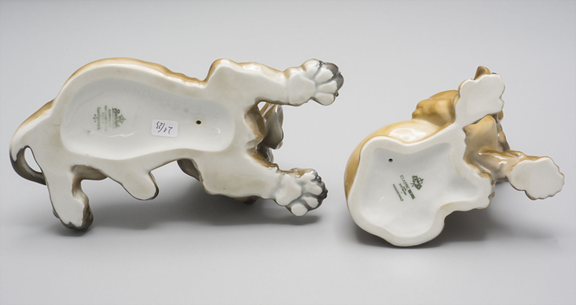 2 Dackel / 2 dachshunds, Georg Küspert, Rosenthal, 20. Jh. - Image 3 of 5