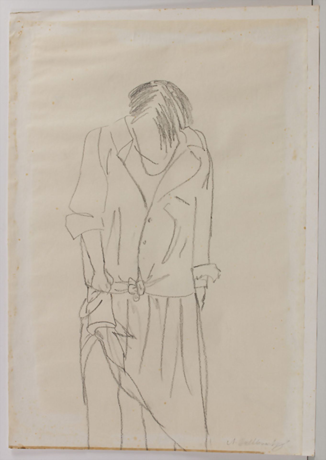 Abraham Walkowitz (1878-1965), 'Stehendes Mädchen' / 'Standing girl', 20. Jh. - Image 2 of 3