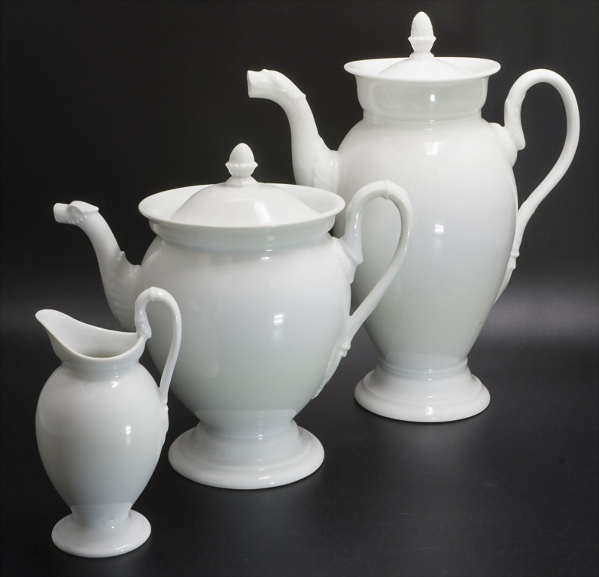 3-teiliger Kaffee- und Teekern / A 3 piece coffee and tea set, Meissen, 19. Jh.