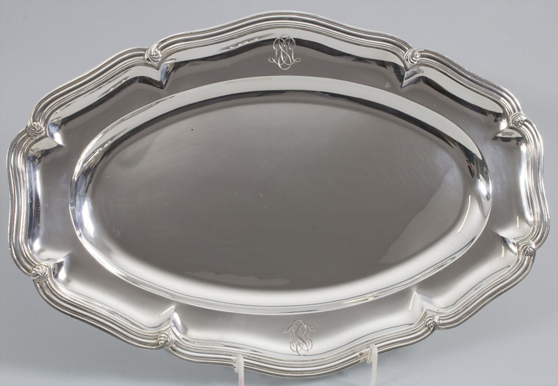 Paar ovale Platten / A pair of oval silver paltes, Léon Lapar, Paris, um 1900 - Image 3 of 7