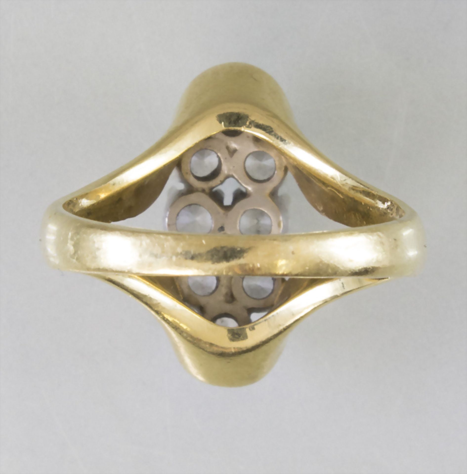 Damenring in Gelbgold mit Diamanten / A ladies 18k gold ring with diamonds - Bild 3 aus 4