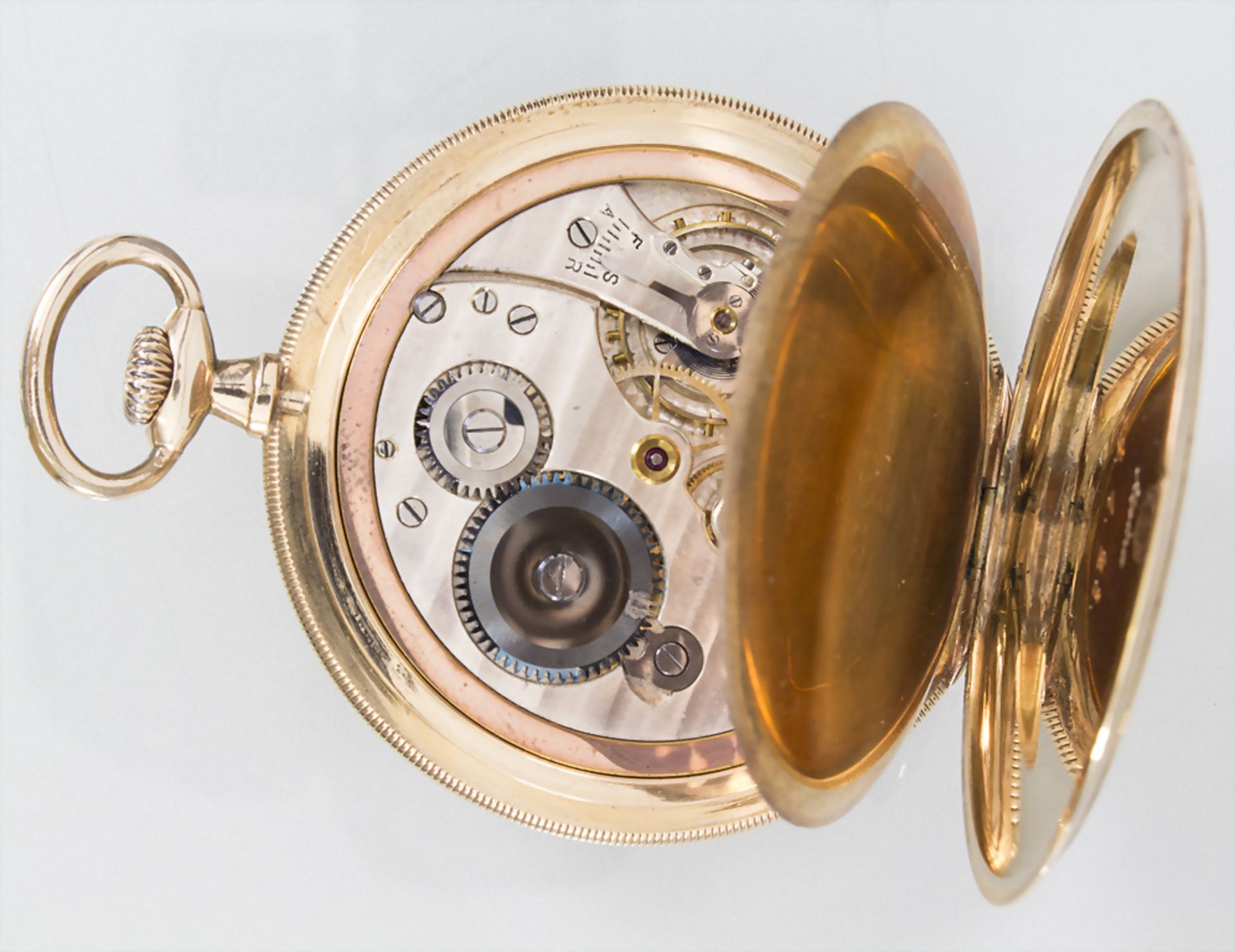 Offene Taschenuhr / A 14 k gold pocket watch, Alpina, deutsch, um 1928 - Image 3 of 5