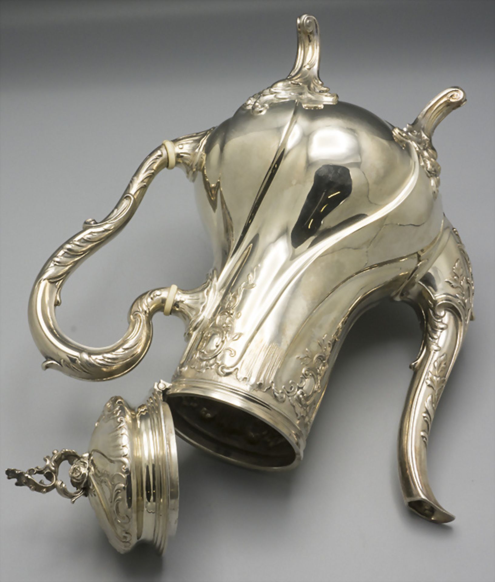 Kaffeekanne / A silver coffee pot, Jakob Grimminger, Schwäbisch Gmünd, um 1900 - Image 4 of 7