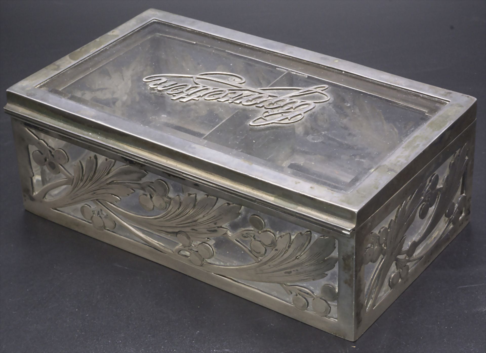 Jugendstil Zigarettendose / A silver Art Nouveau cigarette box, Hugo Böhm, Schwäbisch Gmünd, ... - Image 2 of 4