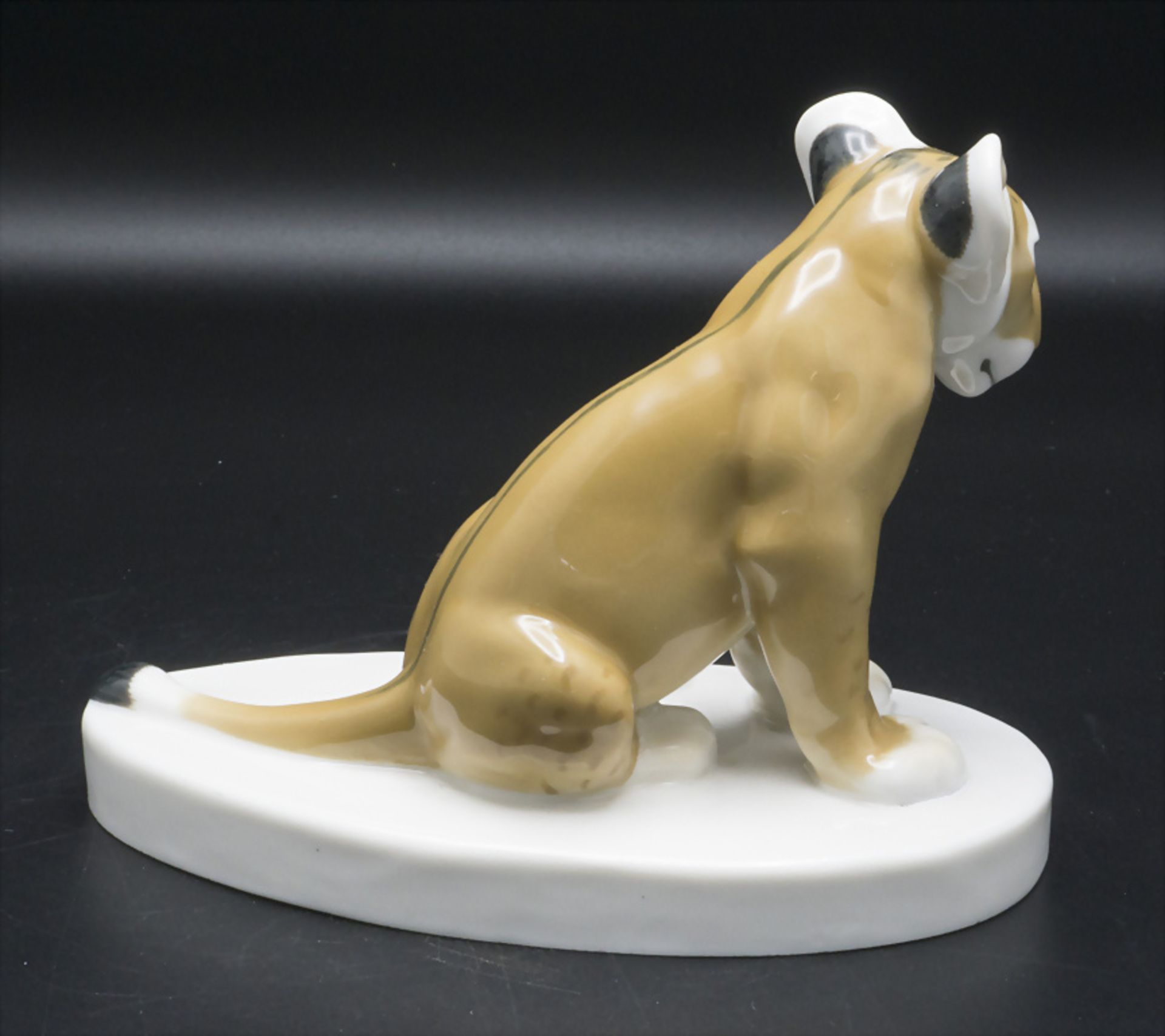 Jugendstil Tierfigur 'Junger Löwe' / An Art Nouveau animal figurine of lion cup, Rudolf ... - Bild 3 aus 4