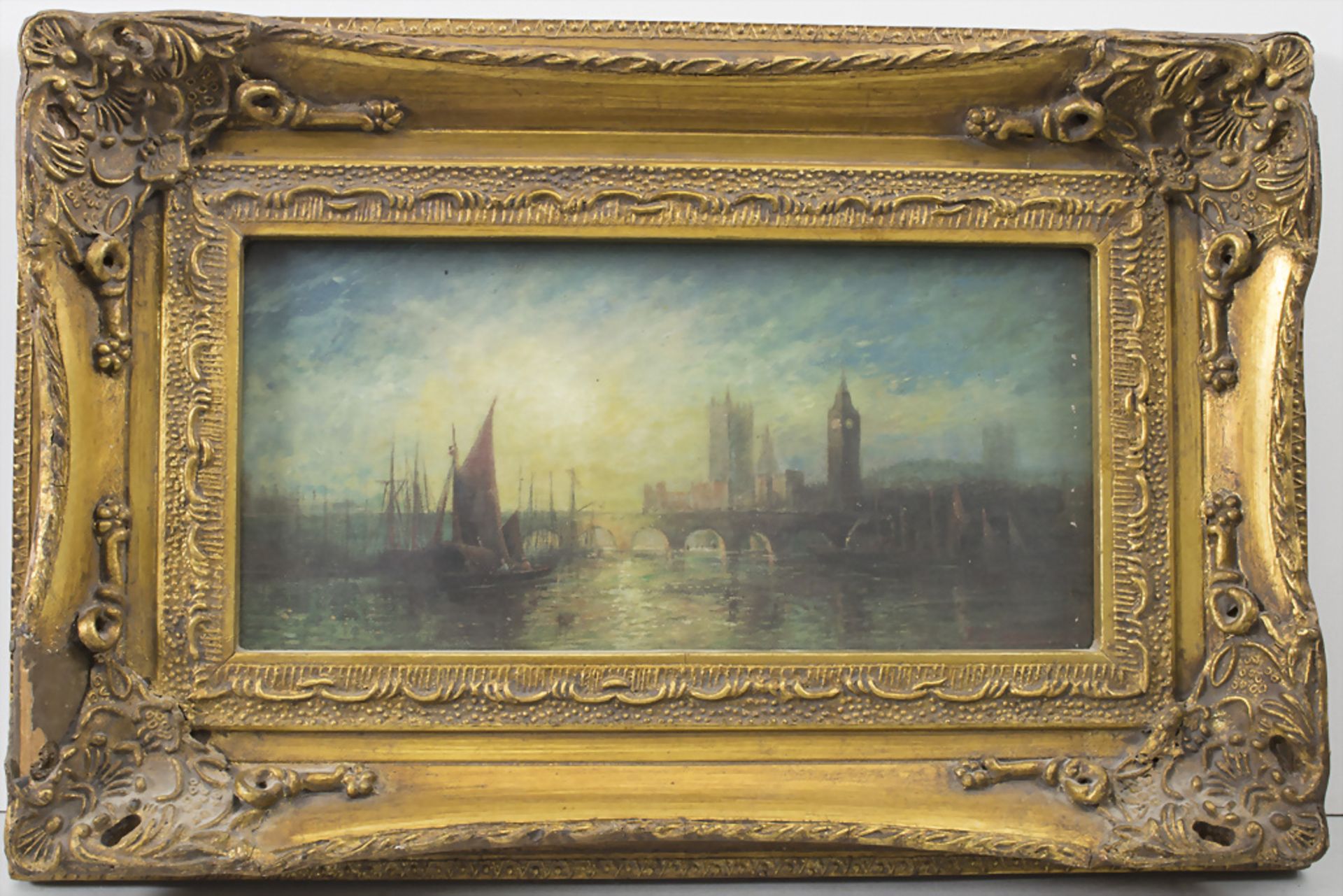 James Francis Danby (1816-1875), 'Blick auf Themse mit Westminsterbrücke und Parlament' / ... - Image 2 of 5