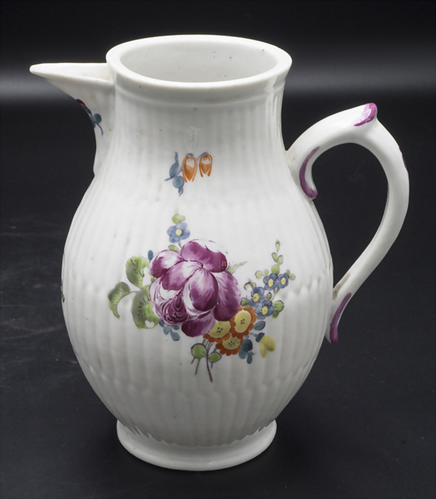 Mokkakanne / kleine Kaffeekanne mit Blumendekor / A coffee pot with flowers, Rauenstein, ...