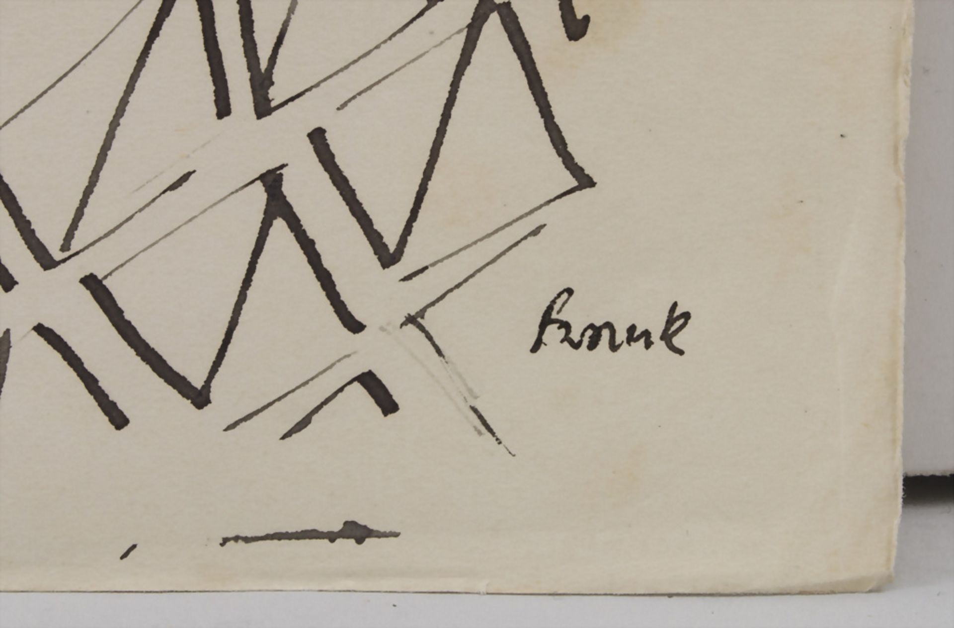 Edvard Frank (1909-1972), 'Sitzender Frauenakt vor Fenster' / verso 'Stilleben mit Weinkrug' / ... - Image 2 of 2