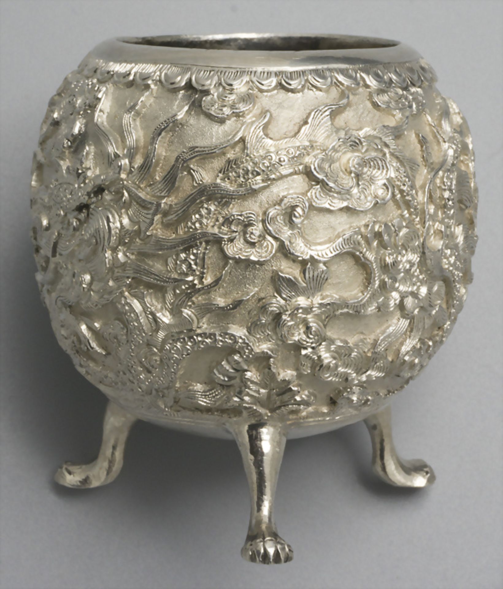 Saliere / A silver salt cellar, China/Vietnam, um 1900 - Image 6 of 7