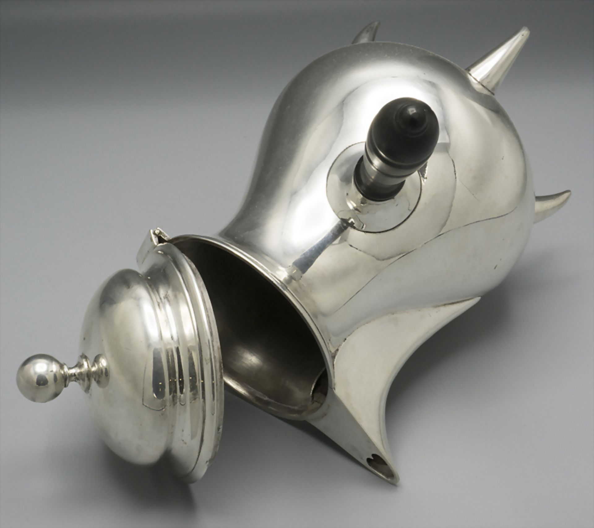 Teekanne / A silver tea pot, Kopenhagen / København, 1920 - Image 3 of 5