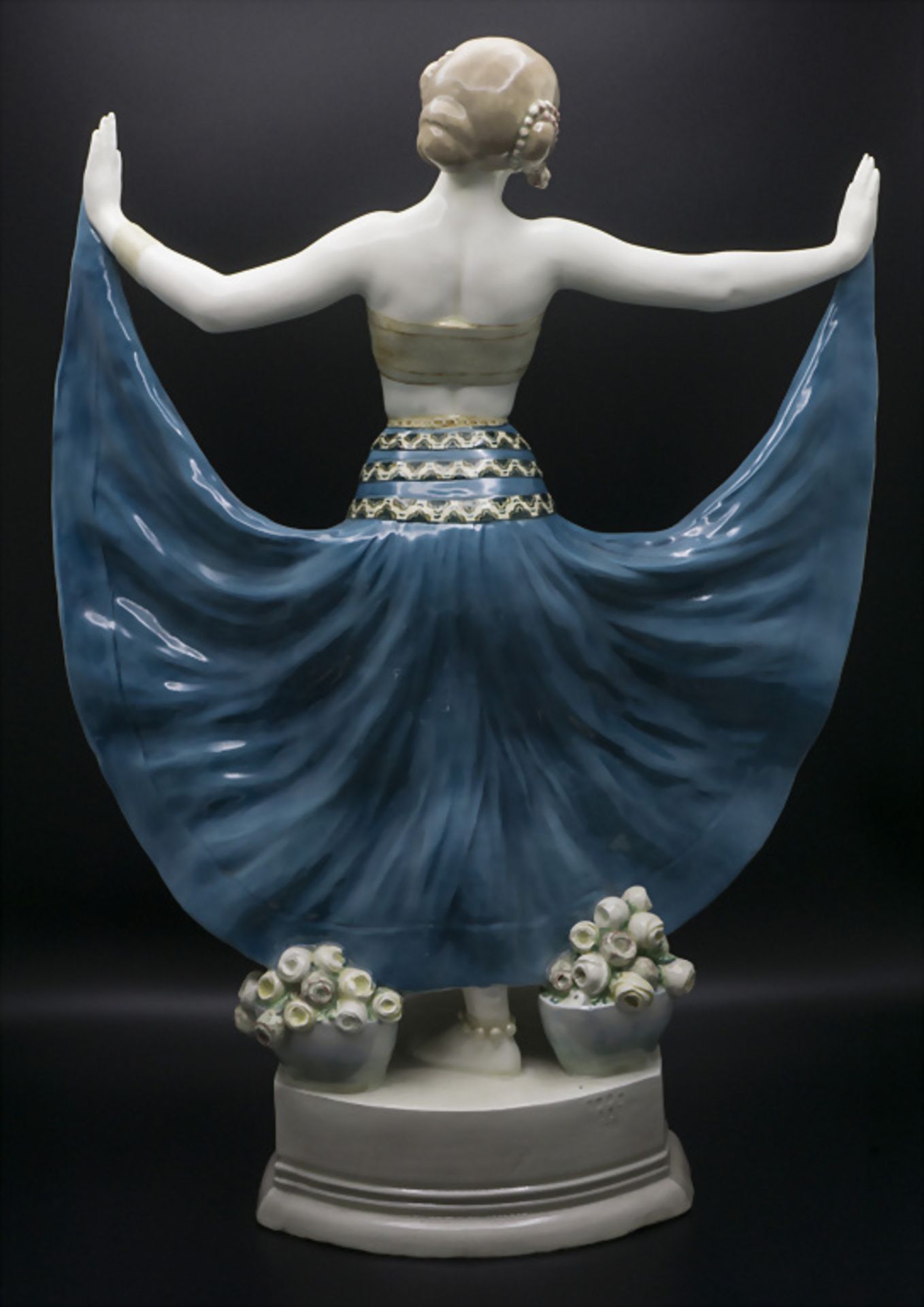 Art Déco Skulptur 'Die Tänzerin Rose' / An Art Deco ceramic sculpture of a female dancer ... - Bild 5 aus 9