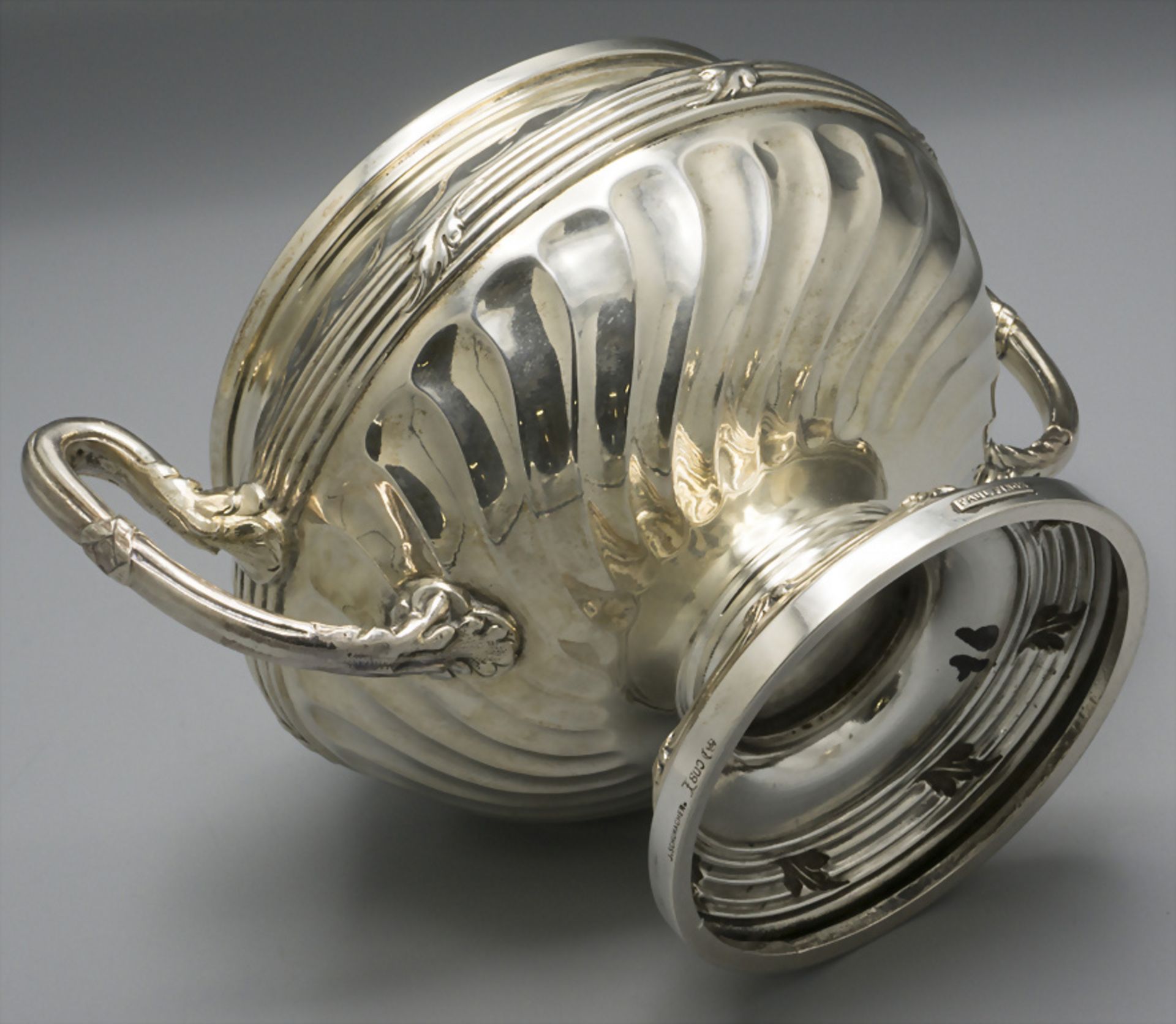 3-teiliger Teekern / A 3-part silver tea set, Koch & Bergfeld, Bremen, um 1920 - Image 9 of 10