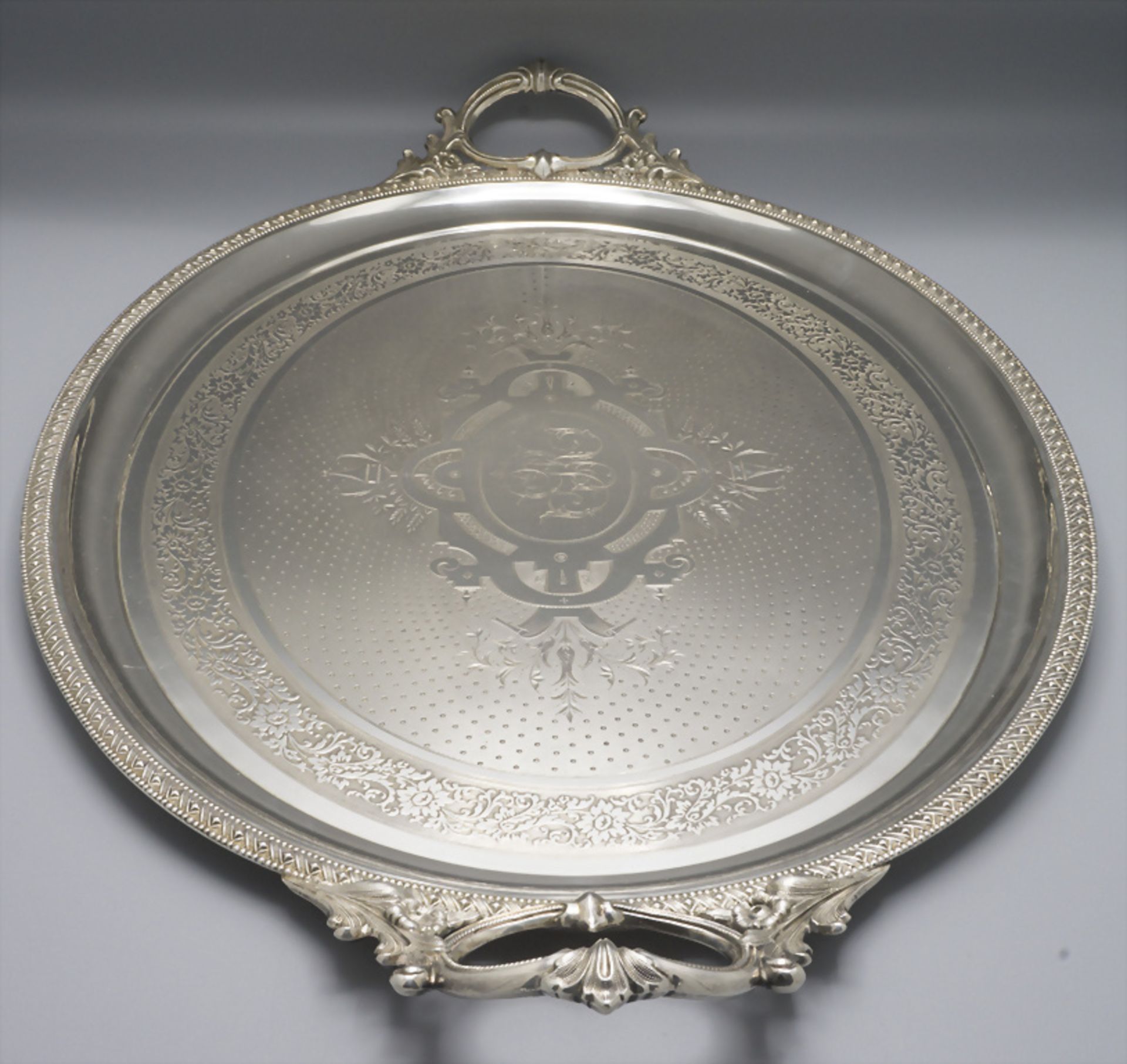 Tee-Tablett / A silver tea tray, Gustav Memmert, Berlin, um 1920 - Image 2 of 6