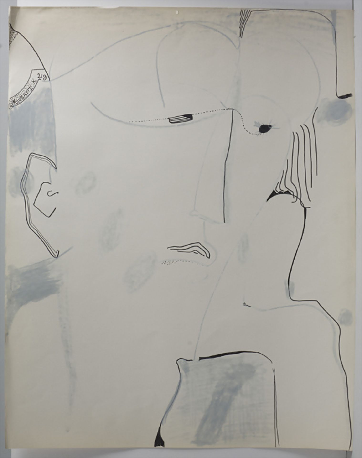 Künstler des 20. Jh., 'Abstrakter Kopf / 'An abstract head', wohl deutsch