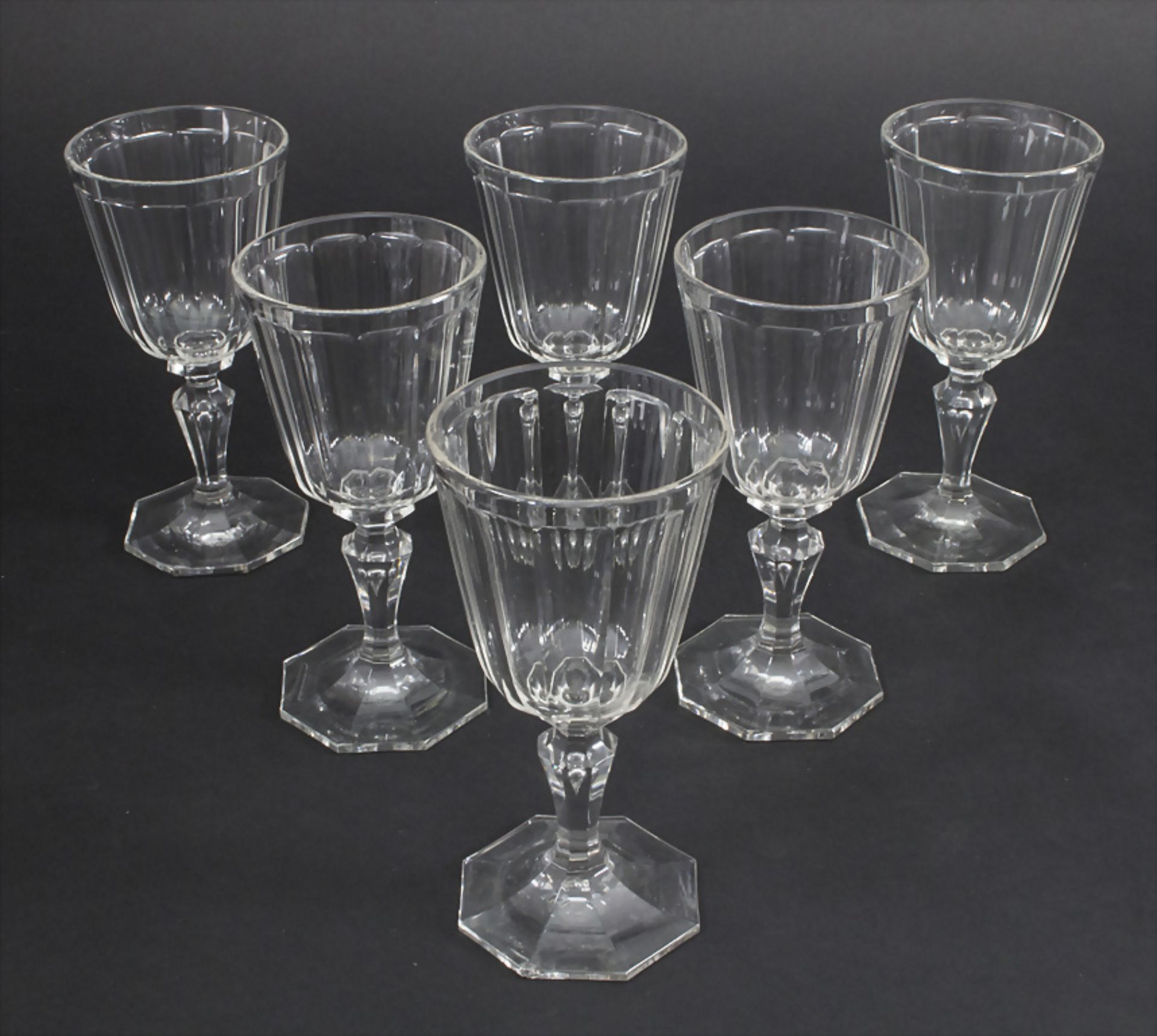 6 Rotweingläser / 6 red wine glasses, J. & L. Lobmeyr, Wien, um 1900