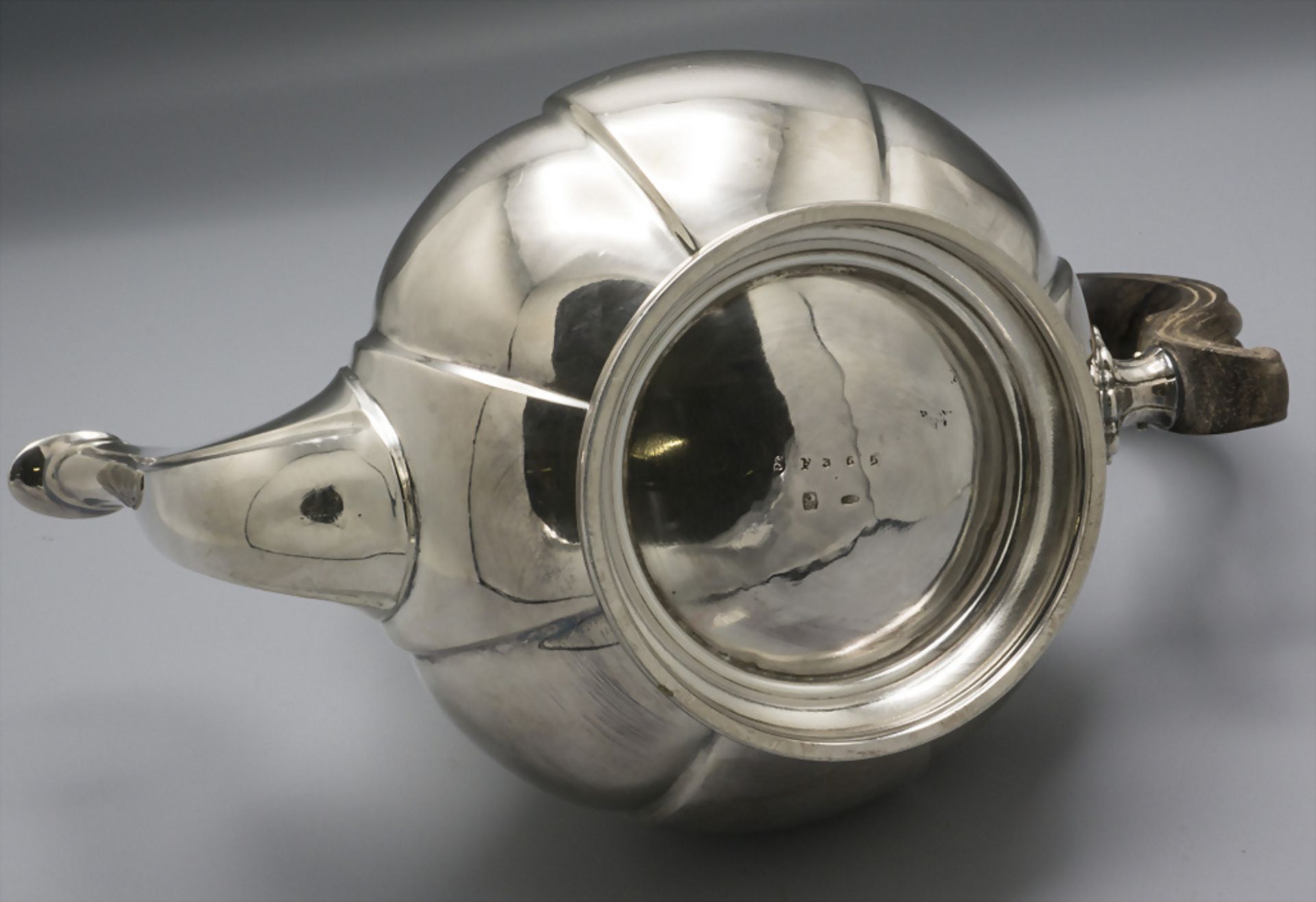 Teekanne / A silver tea pot, Belgien, um 1900 - Image 5 of 6