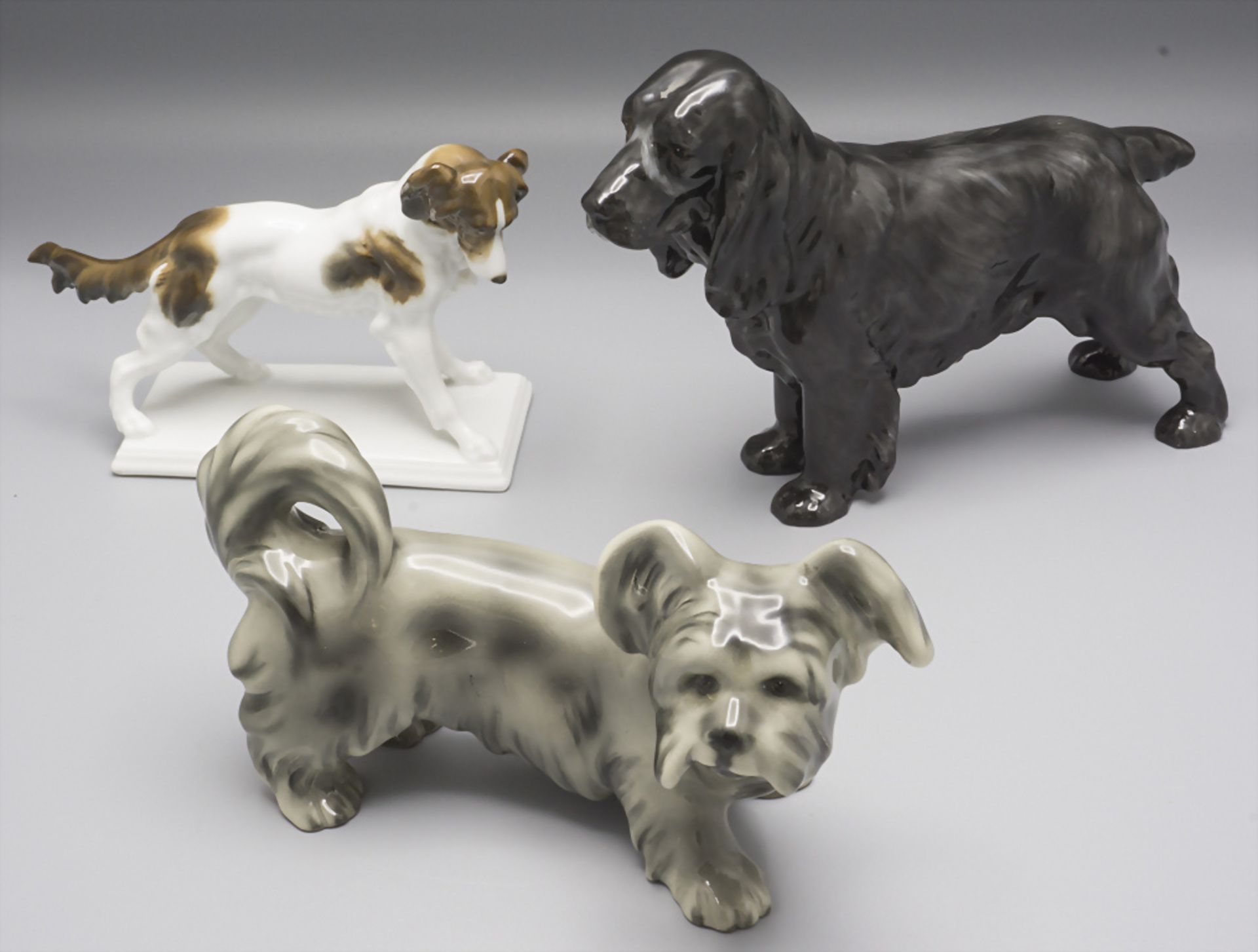 Konvolut 3 Hunde / A collection of 3 dogs, Steffl, Royal Doulton, Karl Ens, 20. Jh.