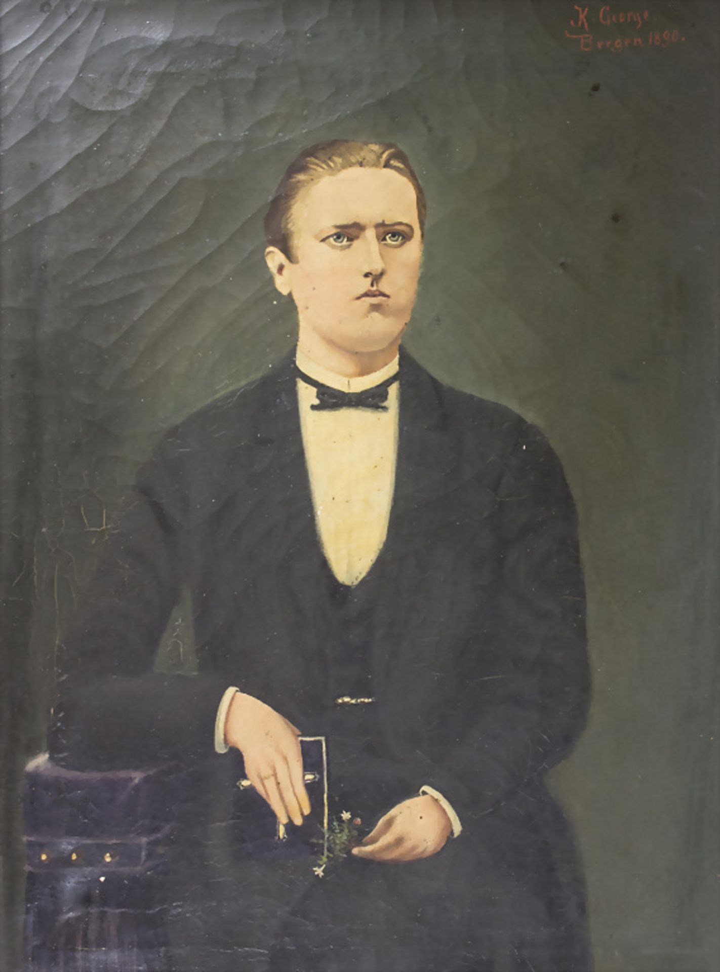 K. George, 'Porträt eines Bräutigams' / 'Portrait of a groom', Bergen, 1890