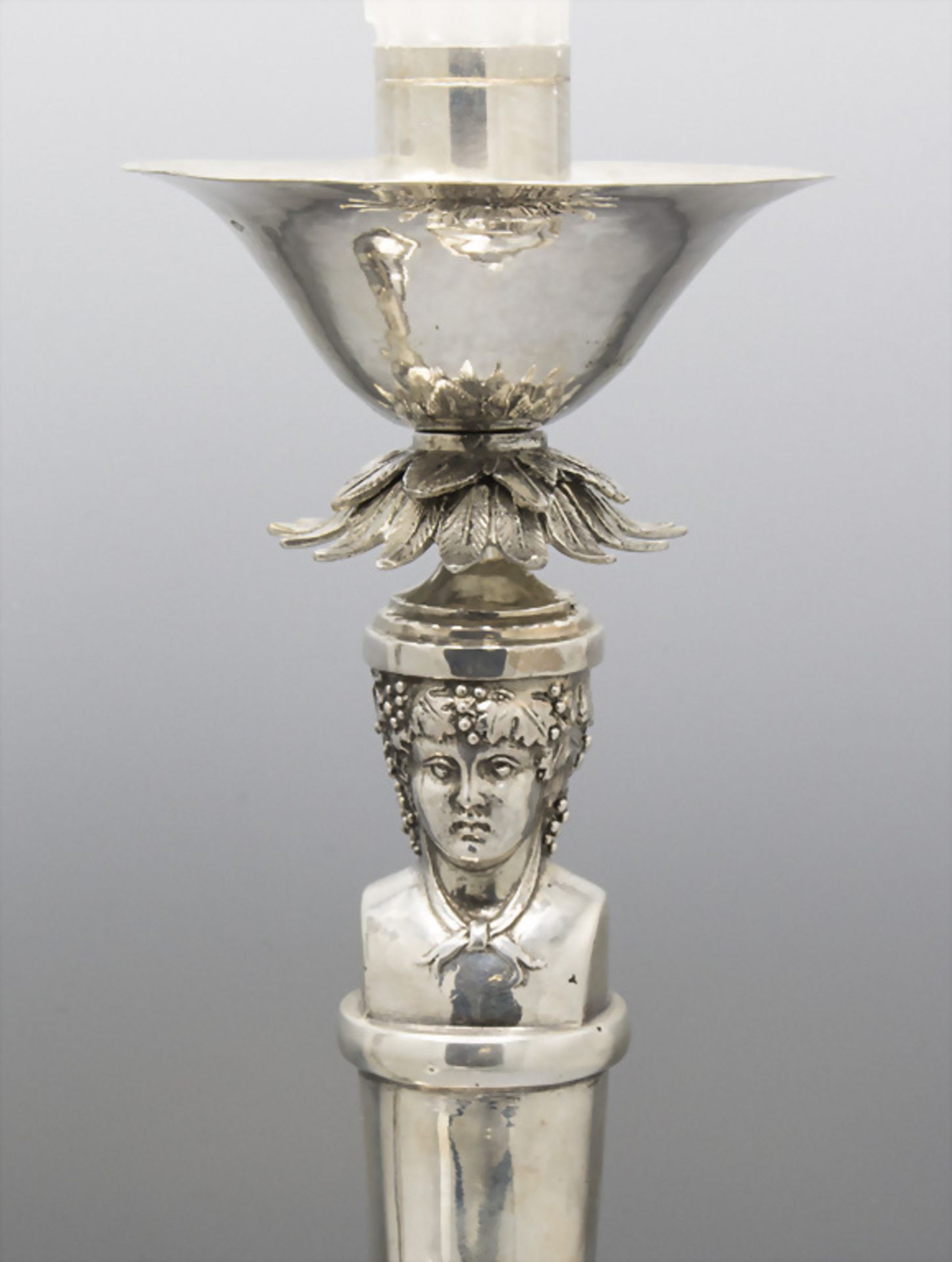 Paar Empire Leuchter / A pair of Empire silver candlesticks, Vatikanstadt / Rom / Roma, um 1800 - Image 2 of 8