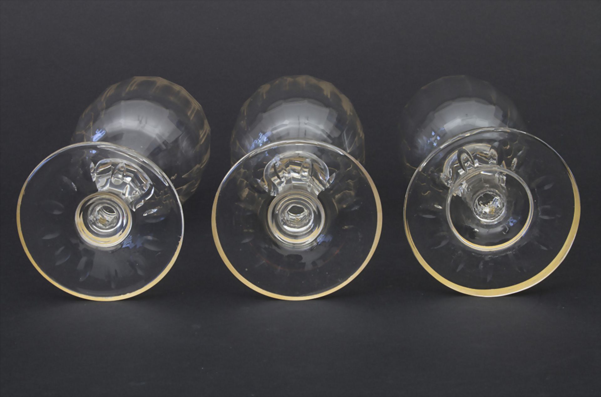 3 Sherrygläser / 3 sherry glasses, J. & L. Lobmeyr, Wien, um 1880 - Bild 4 aus 4