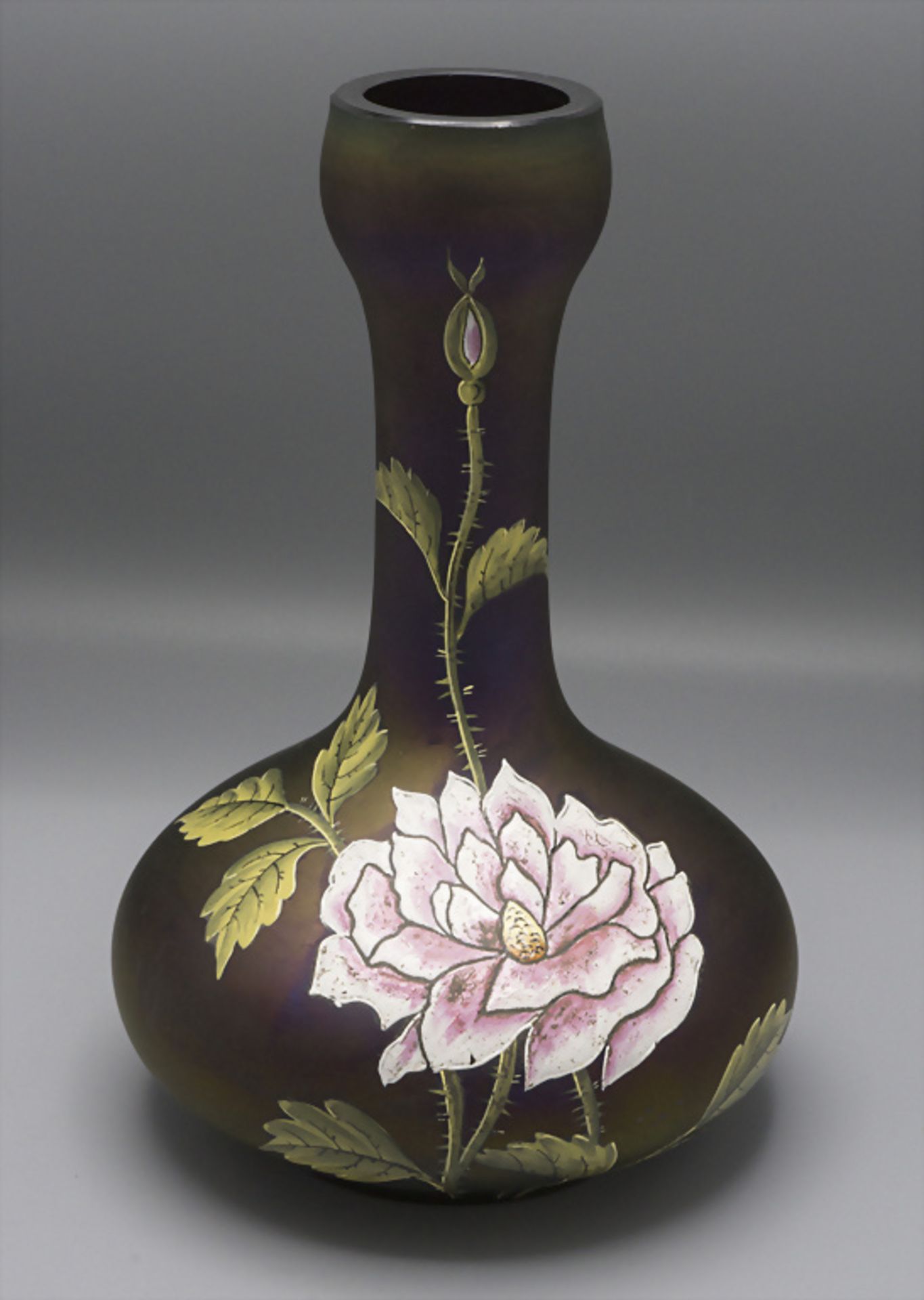 Jugendstil Vase / An Art Nouveau glass vase, Ferdinand von Poschinger, Buchenau, um 1900
