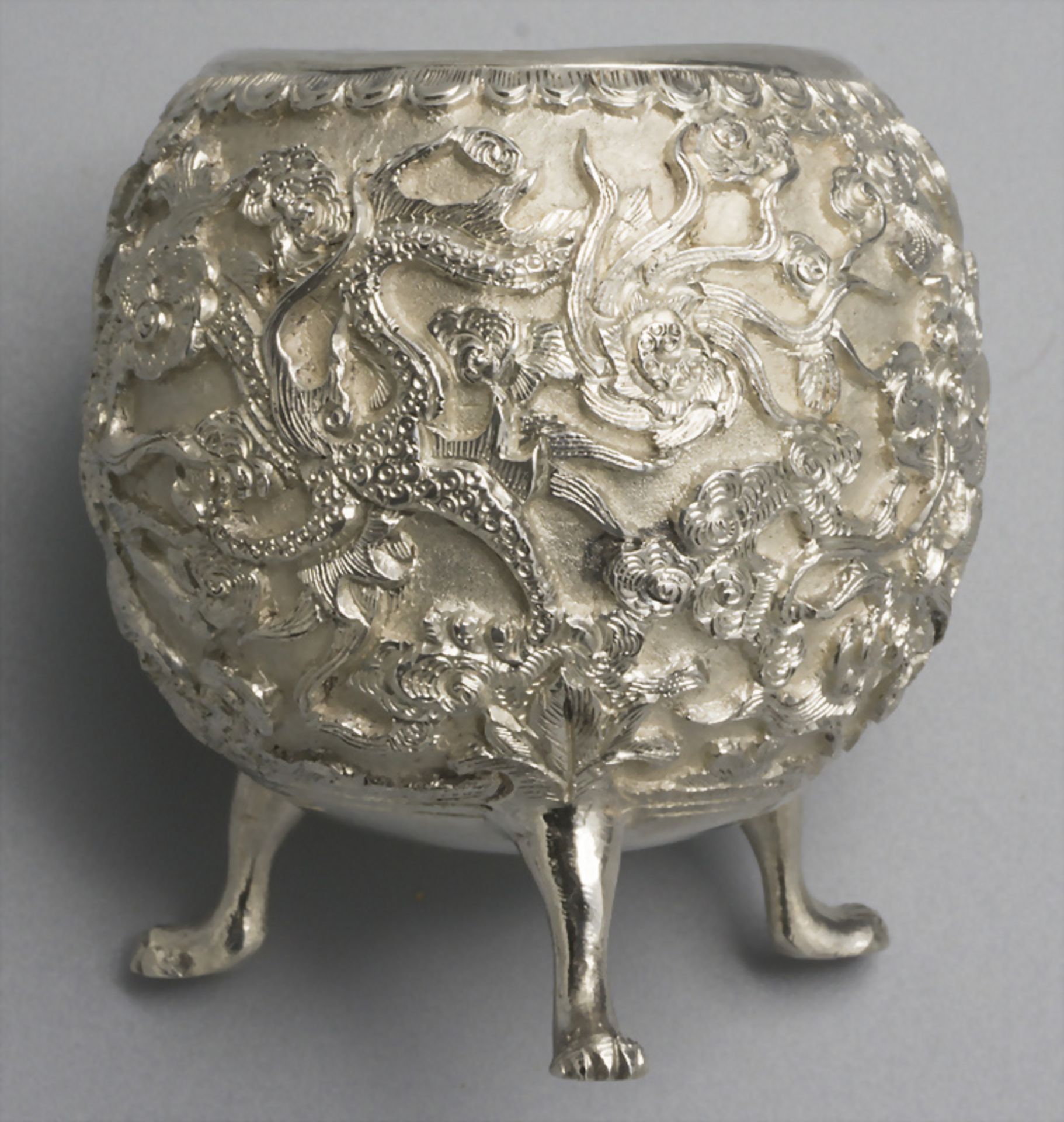 Saliere / A silver salt cellar, China/Vietnam, um 1900 - Image 5 of 7