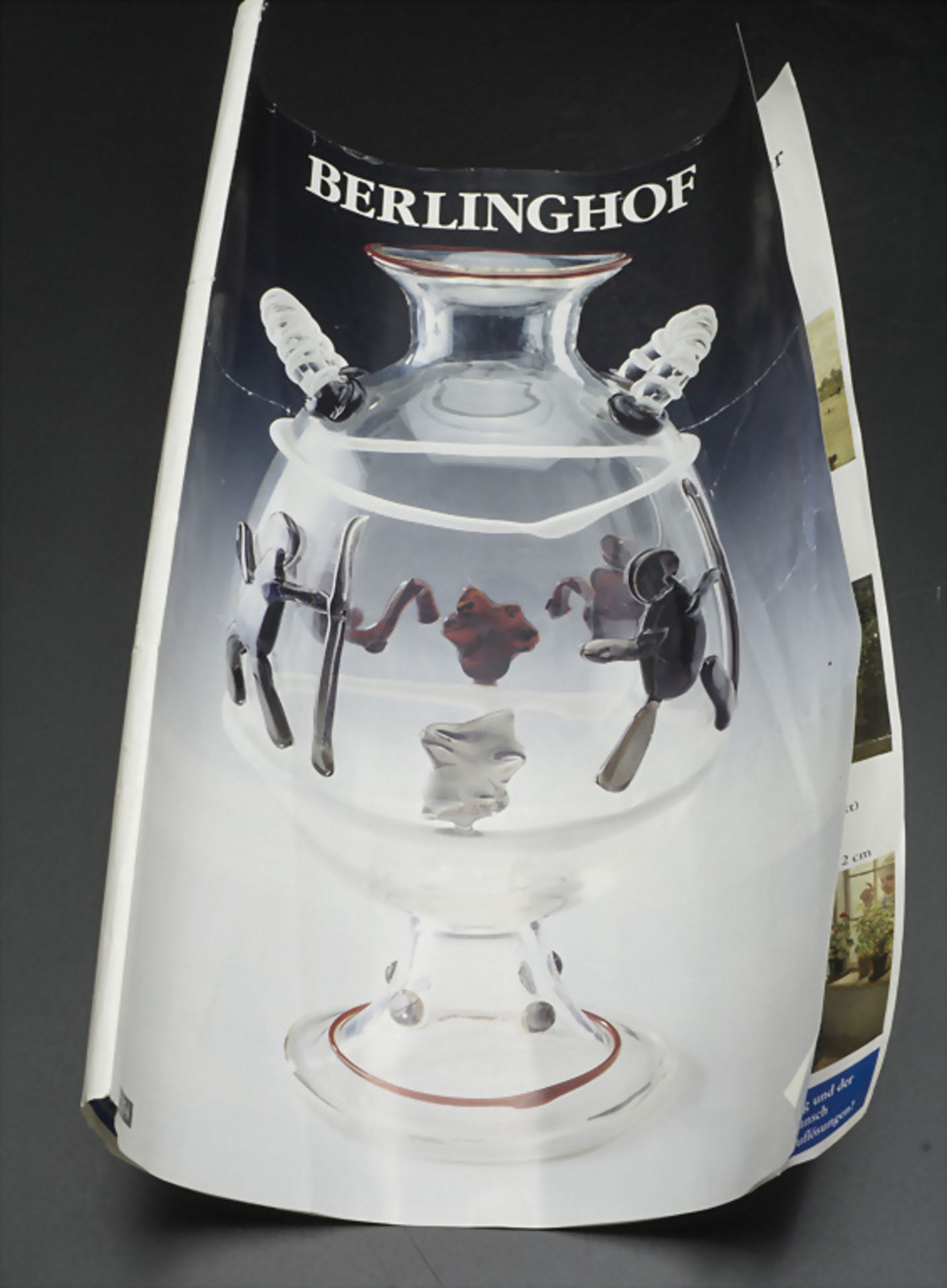 Große Glasziervase 'Stierkampf' / A large decorative glass vase 'bullfight', Murano, wohl ... - Bild 6 aus 8