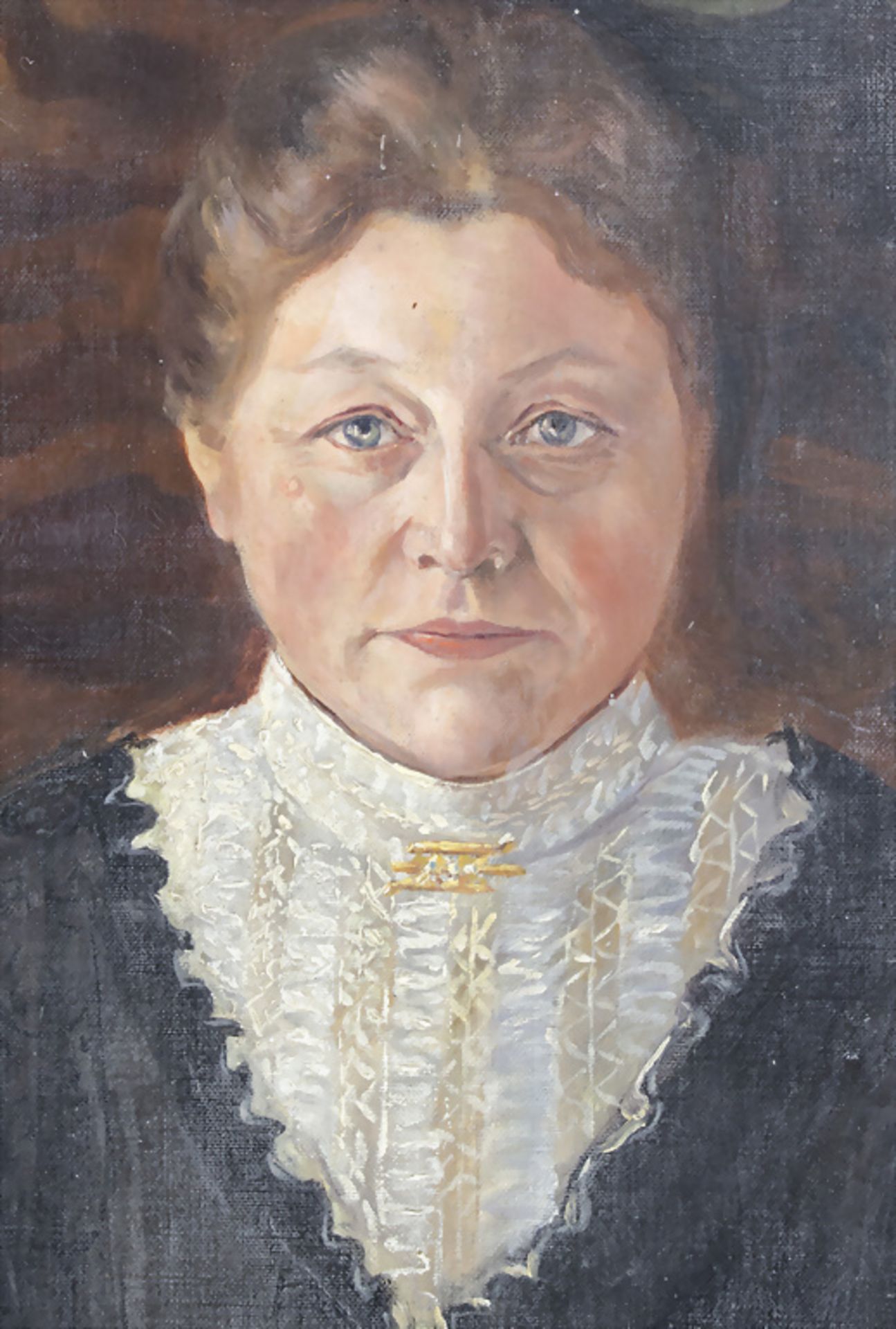 Künstler der Jahrhundertwende, 'Porträt einer Dame mit Rüschenkragen' / 'Portrait of a lady ... - Image 3 of 4