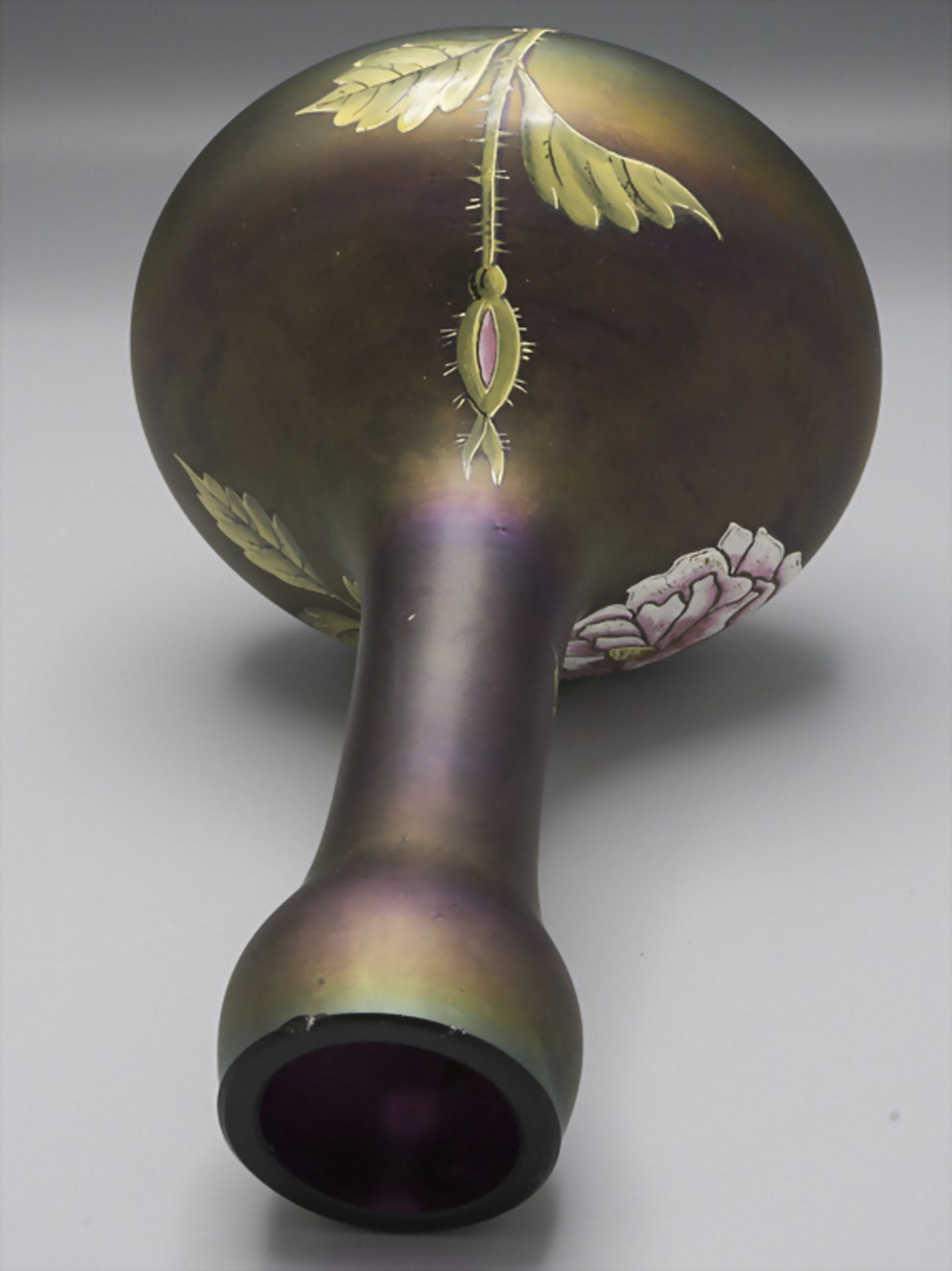 Jugendstil Vase / An Art Nouveau glass vase, Ferdinand von Poschinger, Buchenau, um 1900 - Bild 3 aus 5