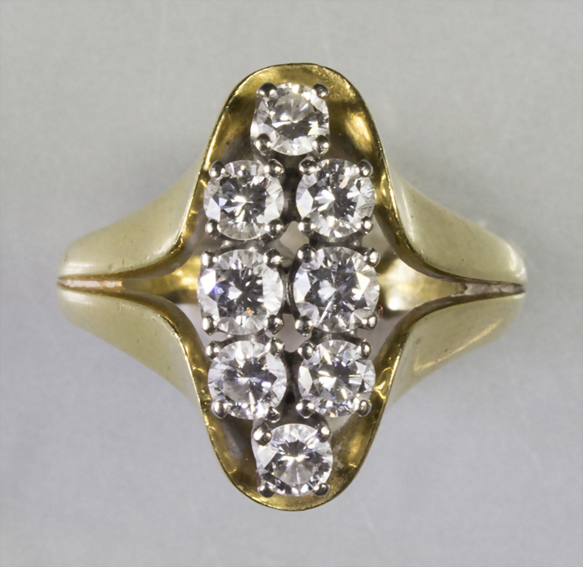 Damenring in Gelbgold mit Diamanten / A ladies 18k gold ring with diamonds - Bild 4 aus 4