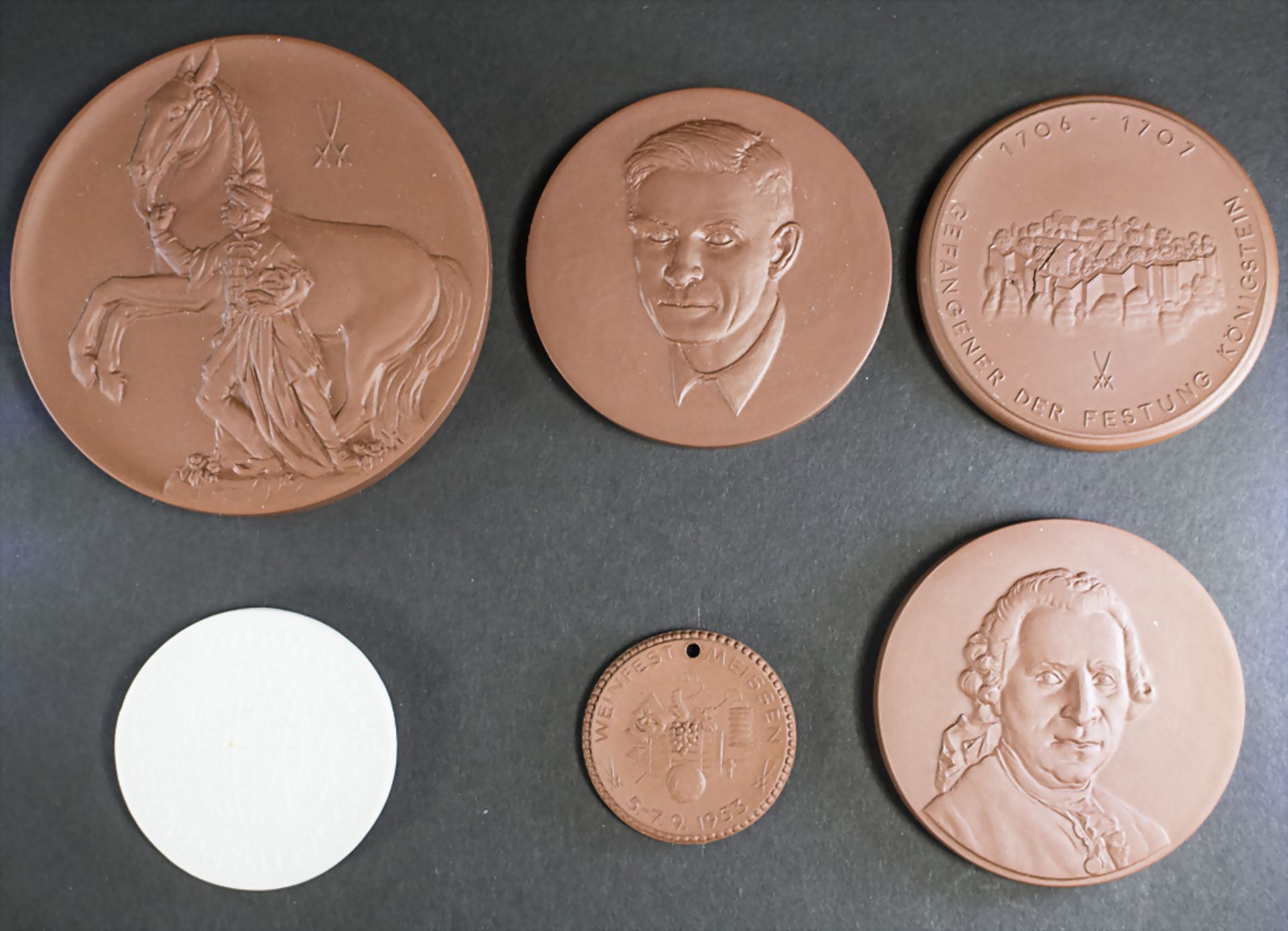 Konvolut Medaillen / A set of medals, Meissen