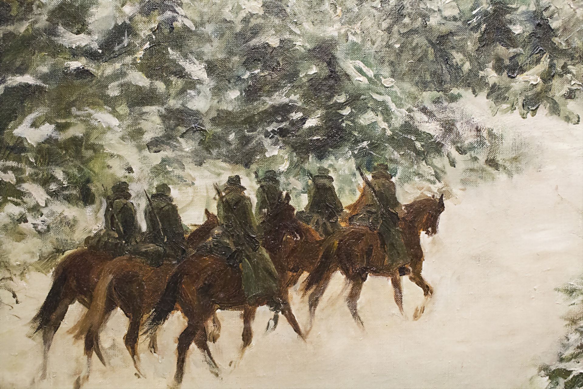 Otto Dill (1884-1957), 'Reiter in Schneelandschaft' / 'Riders in a snowy landscape', 1942 - Image 4 of 5