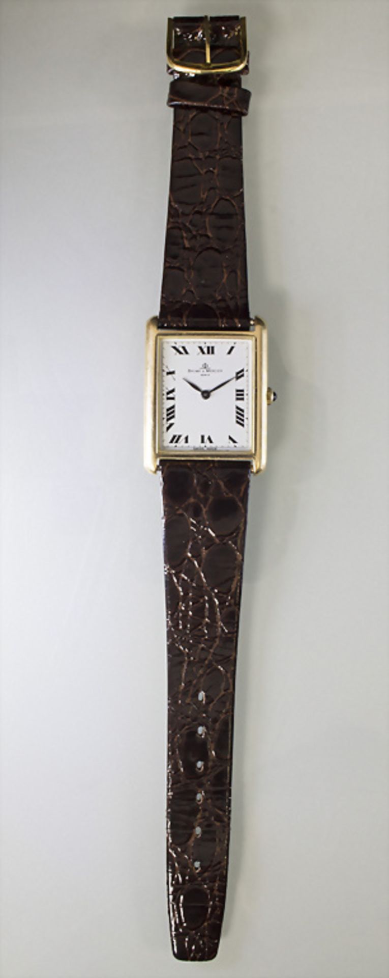 Herrenarnbanduhr / A men's 18k gold wrist watch, Baume et Mercier, Schweiz, um 1990 - Image 3 of 4