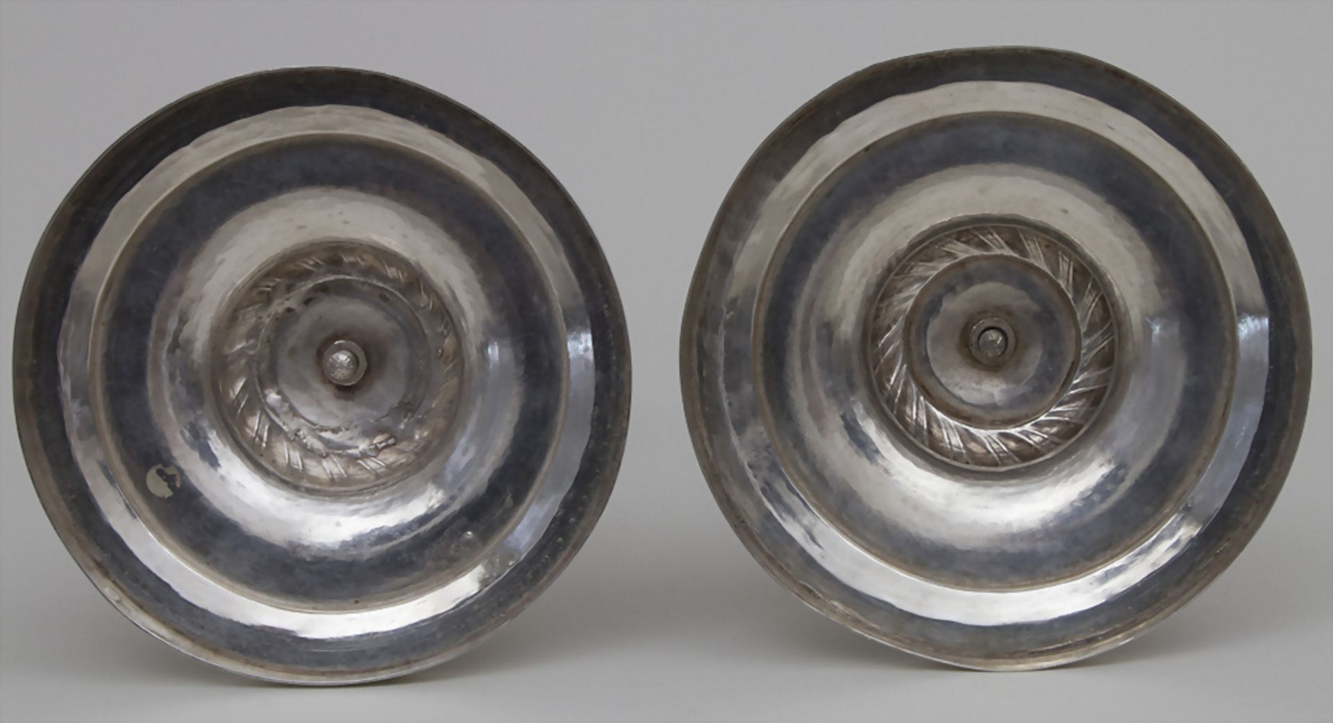 Paar Empire Kerzenleuchter / A pair of silver Empire candlesticks, Francois Drion, Lüttich / ... - Image 4 of 7