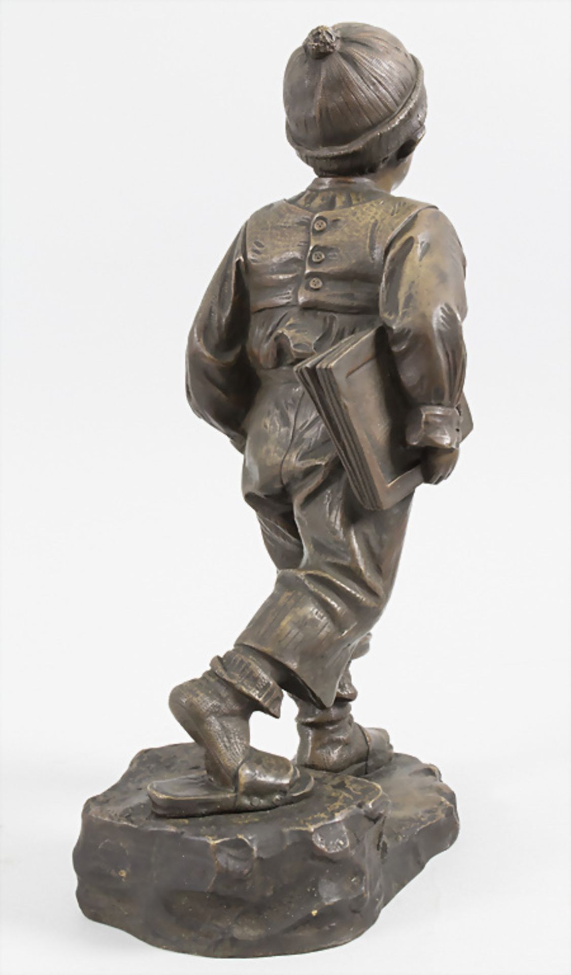 Jugendstil Bronze 'Siffleur' (pfeiffender Junge) / An Art Nouveau bronze of a whistling boy, ... - Bild 2 aus 6