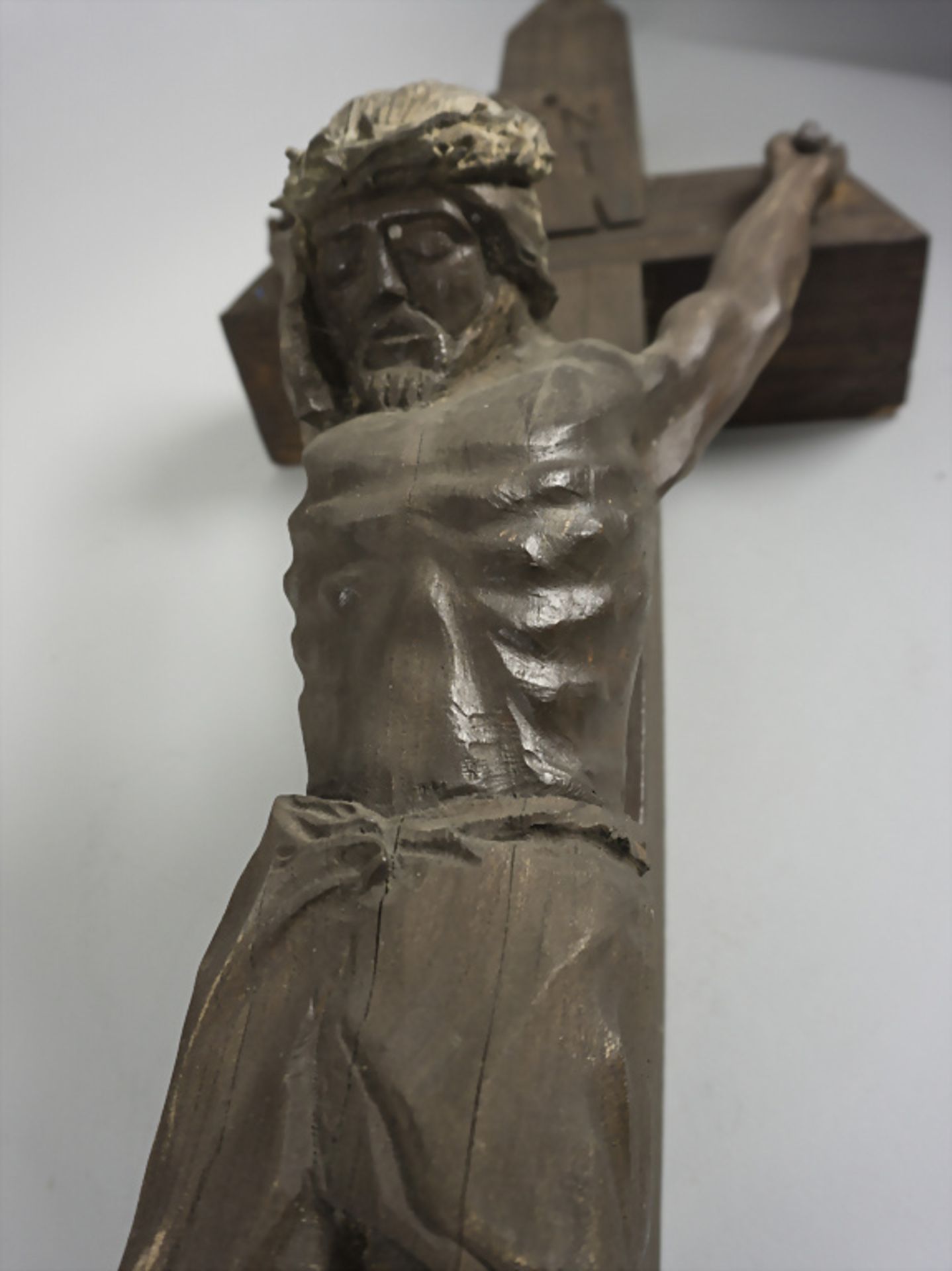 Kruzifix / A crucifix, deutsch, 1. Hälfte 20. Jh. - Image 4 of 6