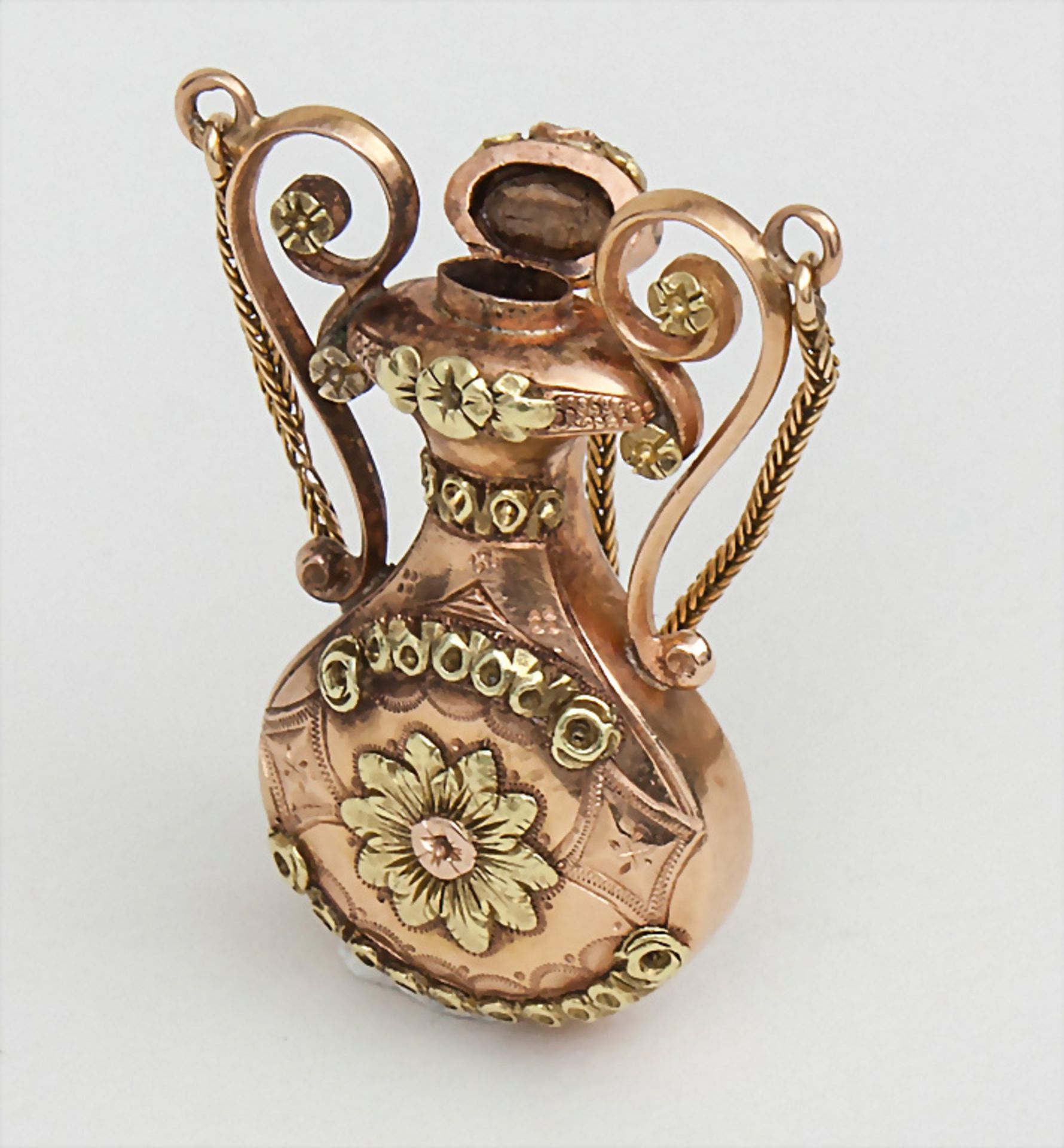 Riechfläschchen als Anhänger / Snuff Bottle as Pendant, wohl Frankreich, 19. Jh. - Image 2 of 2