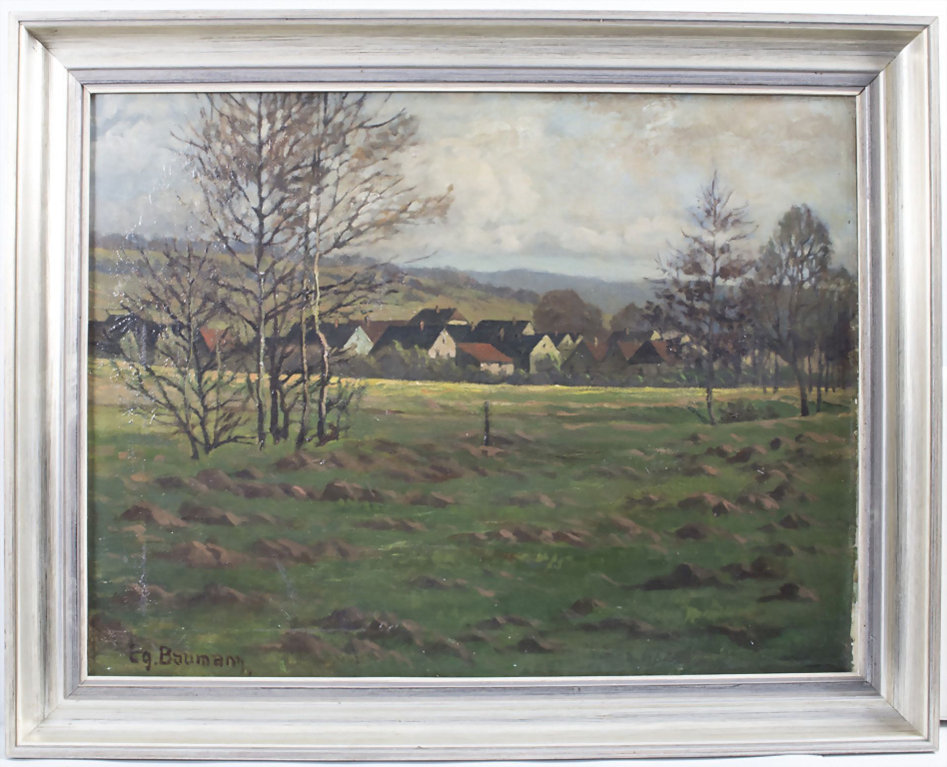 Georg Emil Baumann (1891 Elberfeld - 1977 Wilhelmshaven), 'Dorfansicht' / 'A village view' - Bild 2 aus 5