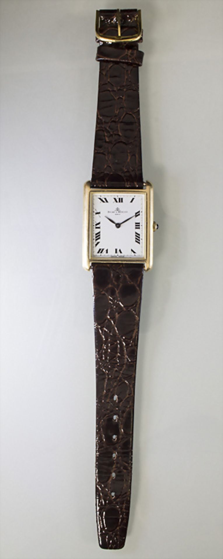 Herrenarnbanduhr / A men's 18k gold wrist watch, Baume et Mercier, Schweiz, um 1990 - Bild 3 aus 4