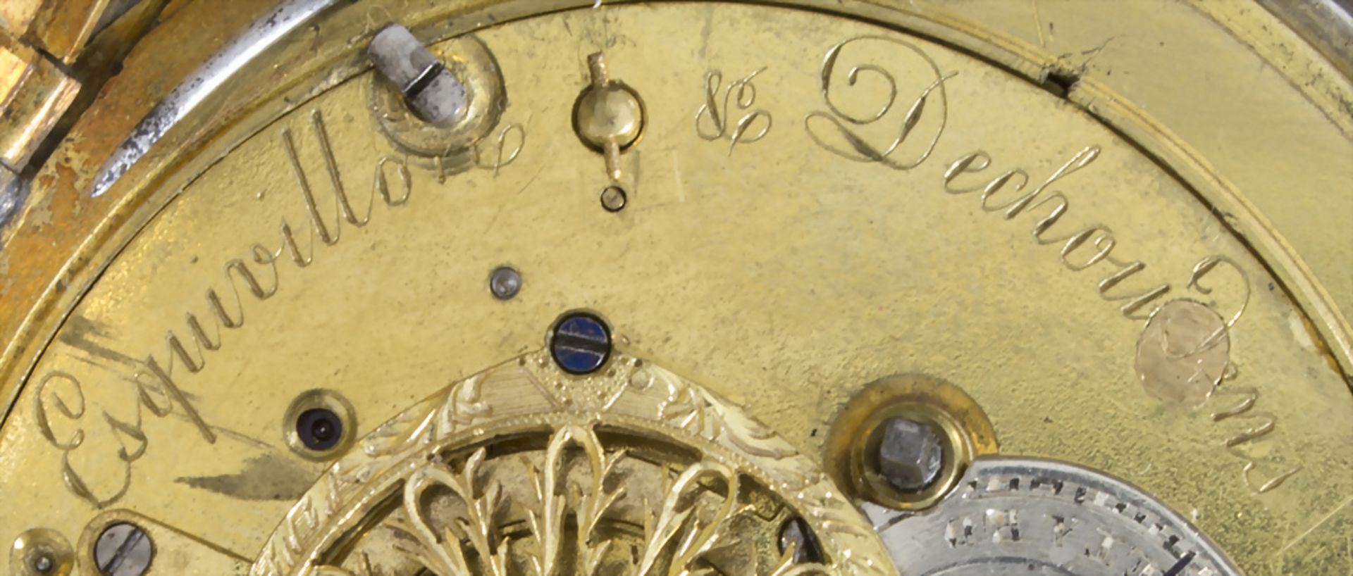Taschenuhr mit 1/4 Std. Schlagwerk und Jacquemart Automat / A silver pocket watch with quarter ... - Image 6 of 11