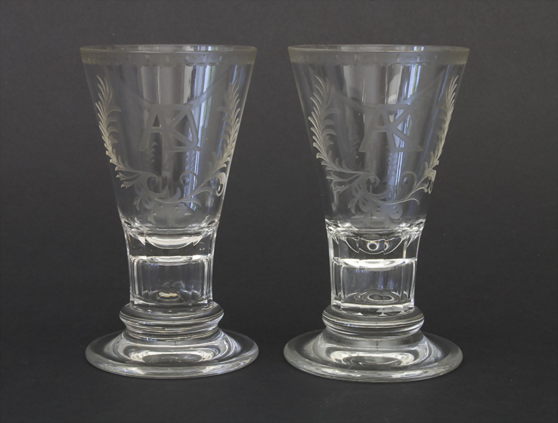 2 Kelchgläser / 2 glasses, J. & L. Lobmeyr, Wien, um 1880