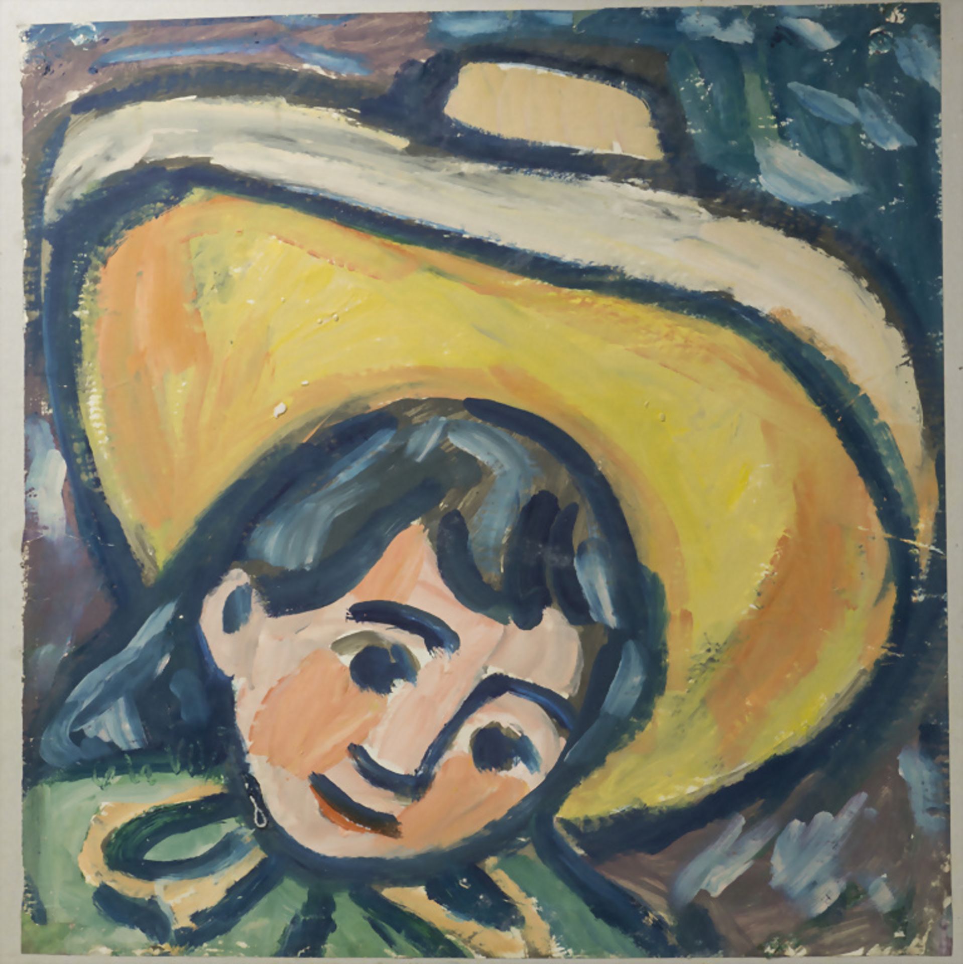 Miklos Németh (1934-2012), 'Mädchen mit Hut' / 'A girl with a hat'