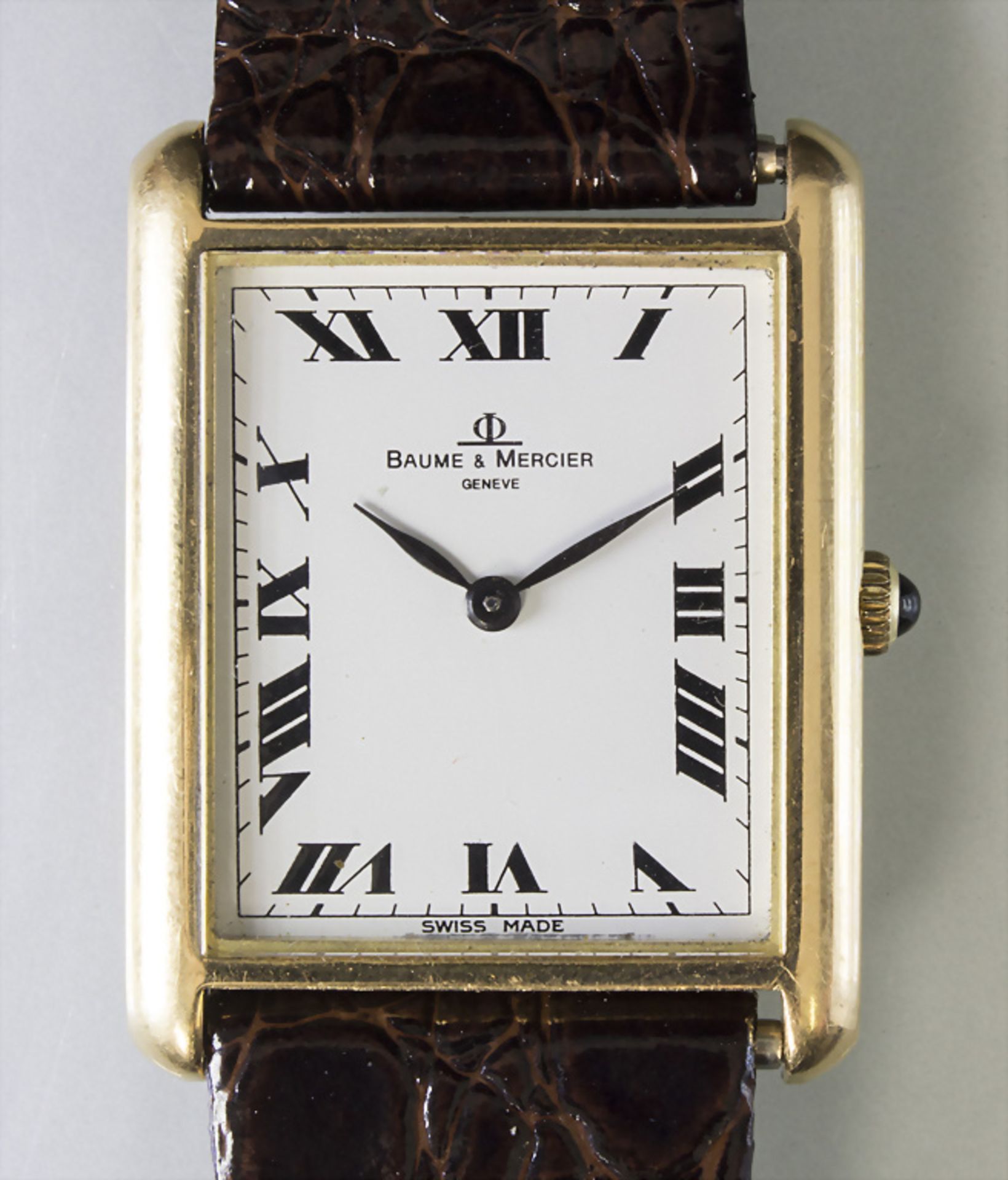 Herrenarnbanduhr / A men's 18k gold wrist watch, Baume et Mercier, Schweiz, um 1990