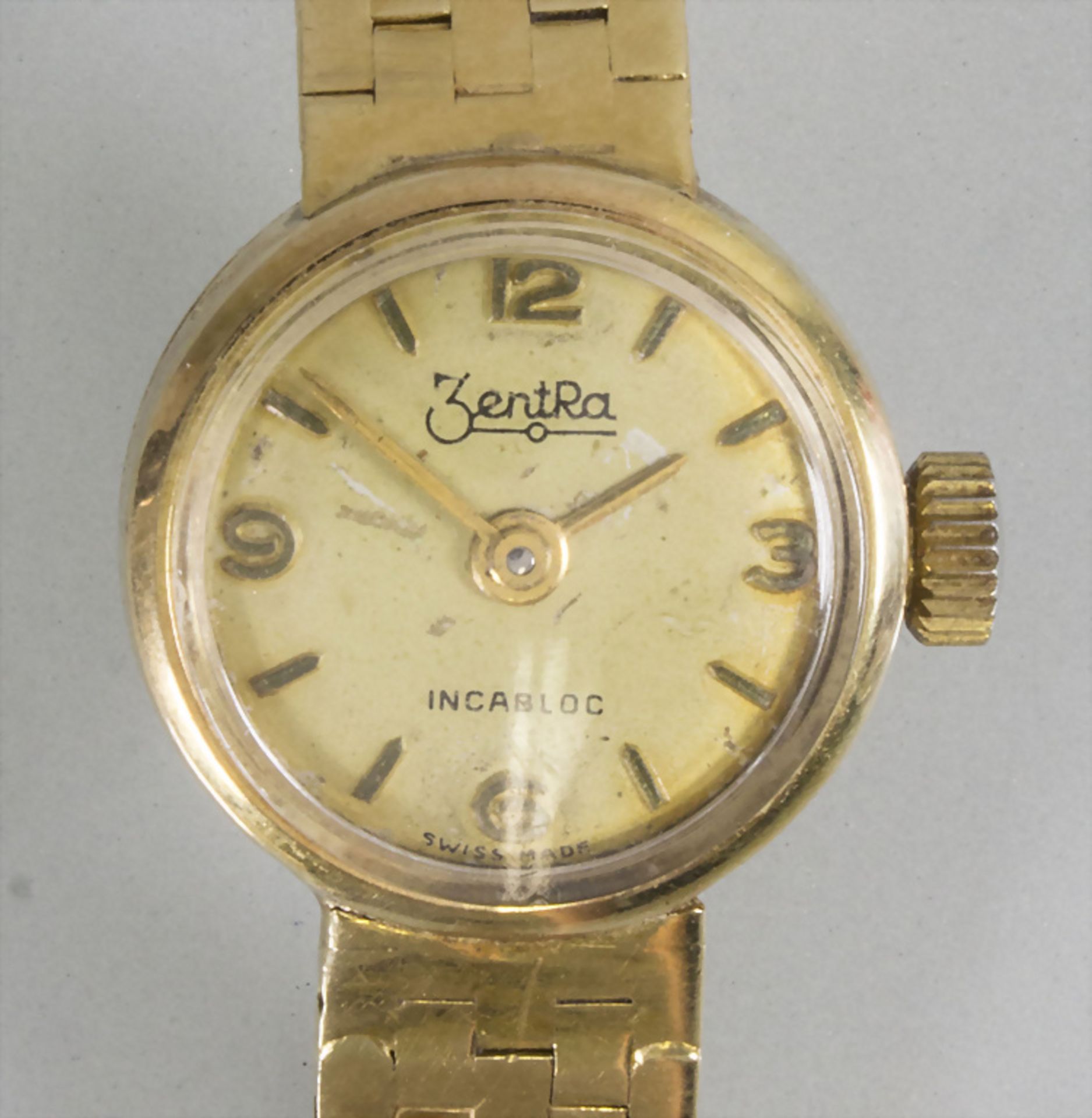 Gold Damenarmbanduhr / An 18k gold ladies wrist watch, ZentRa, um 1950