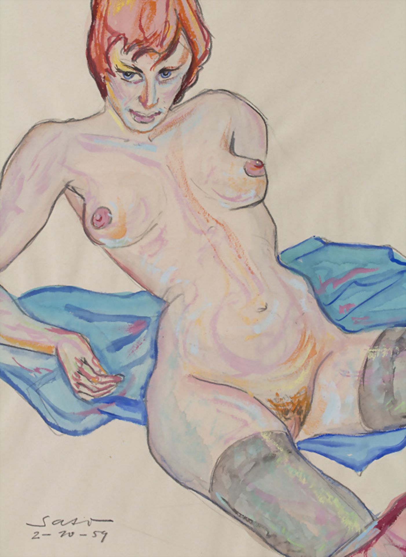Hardy Schneider-Sato (1919-2002), Vier erotische Aquarelle / Four erotic water colours, 1959
