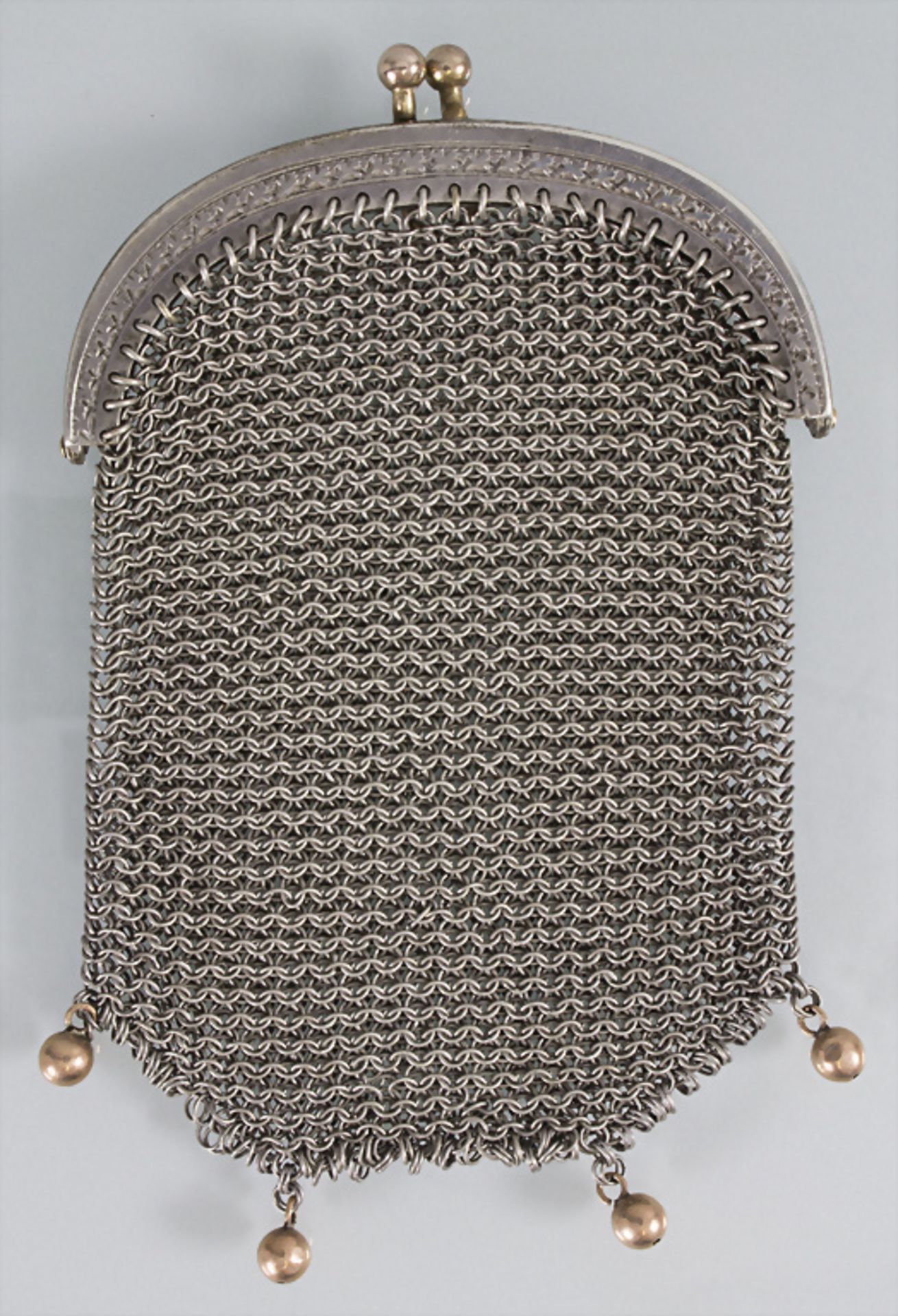 Kleine Kettentasche / A silver chain bag, Frankreich, um 1870