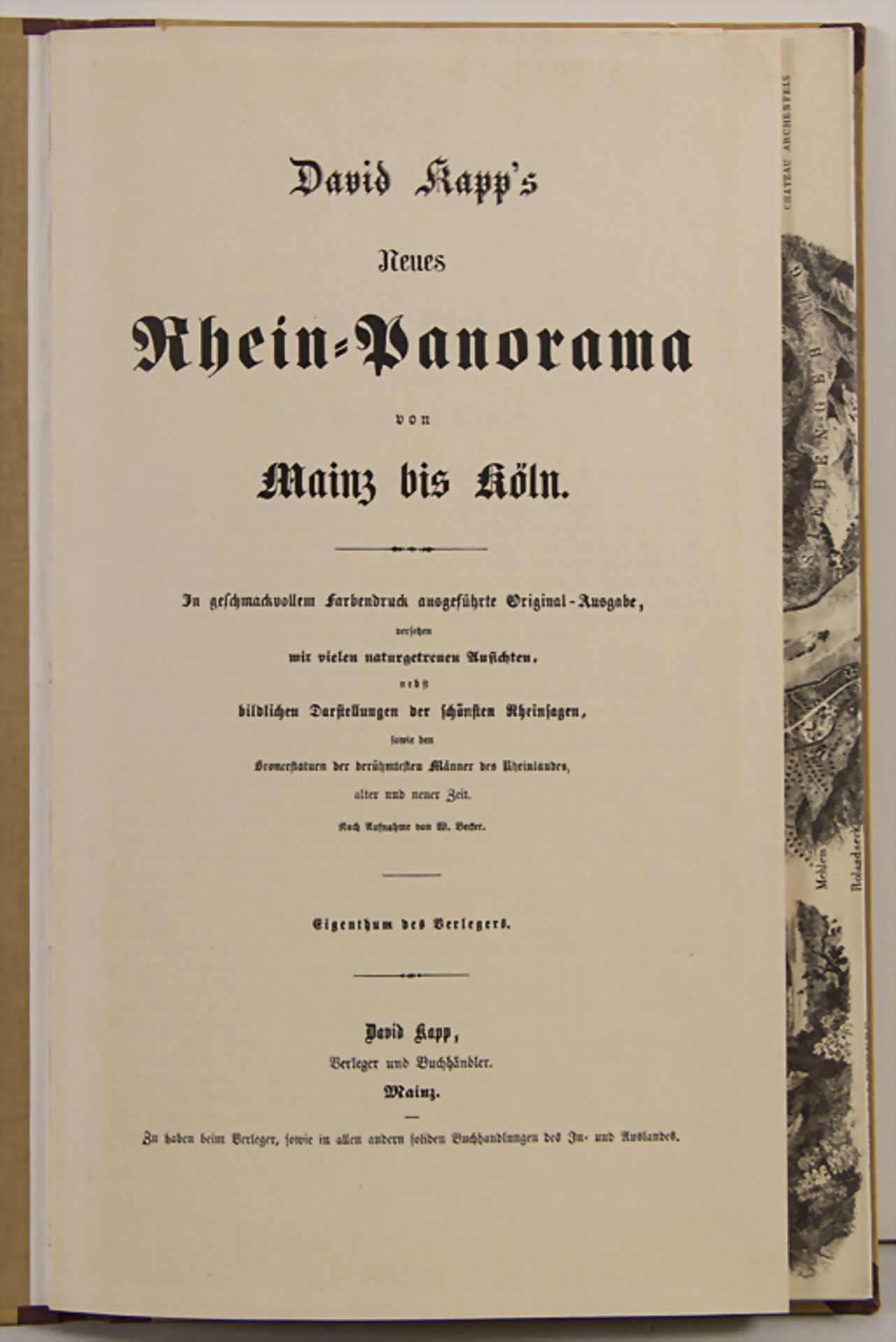 David Kapp, 'Nouveau Panorama du Rhin de Mayence à Cologne', Mayen 1868