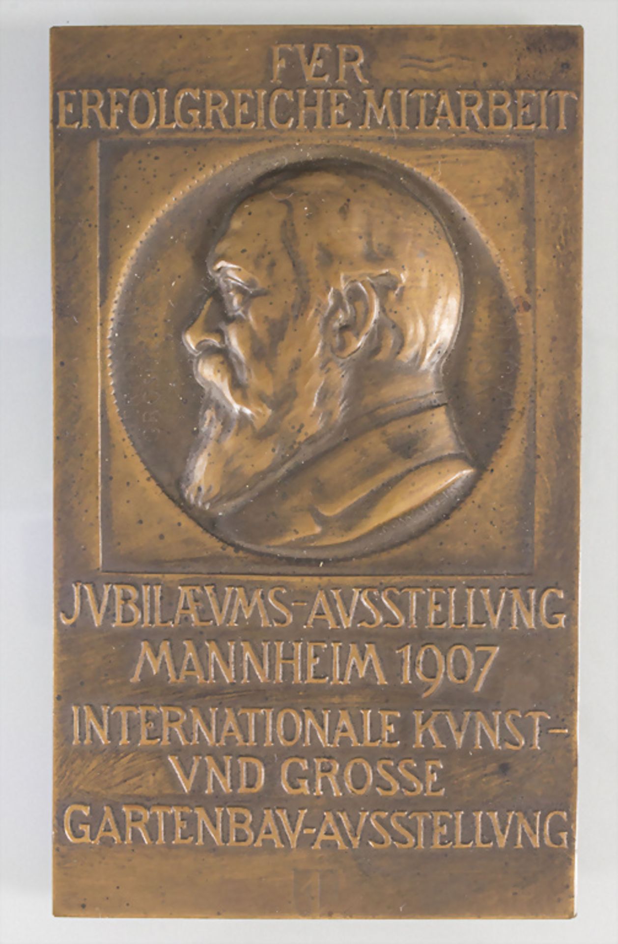 Plakette 'Jubiläumsausstellung Mannheim 1907'