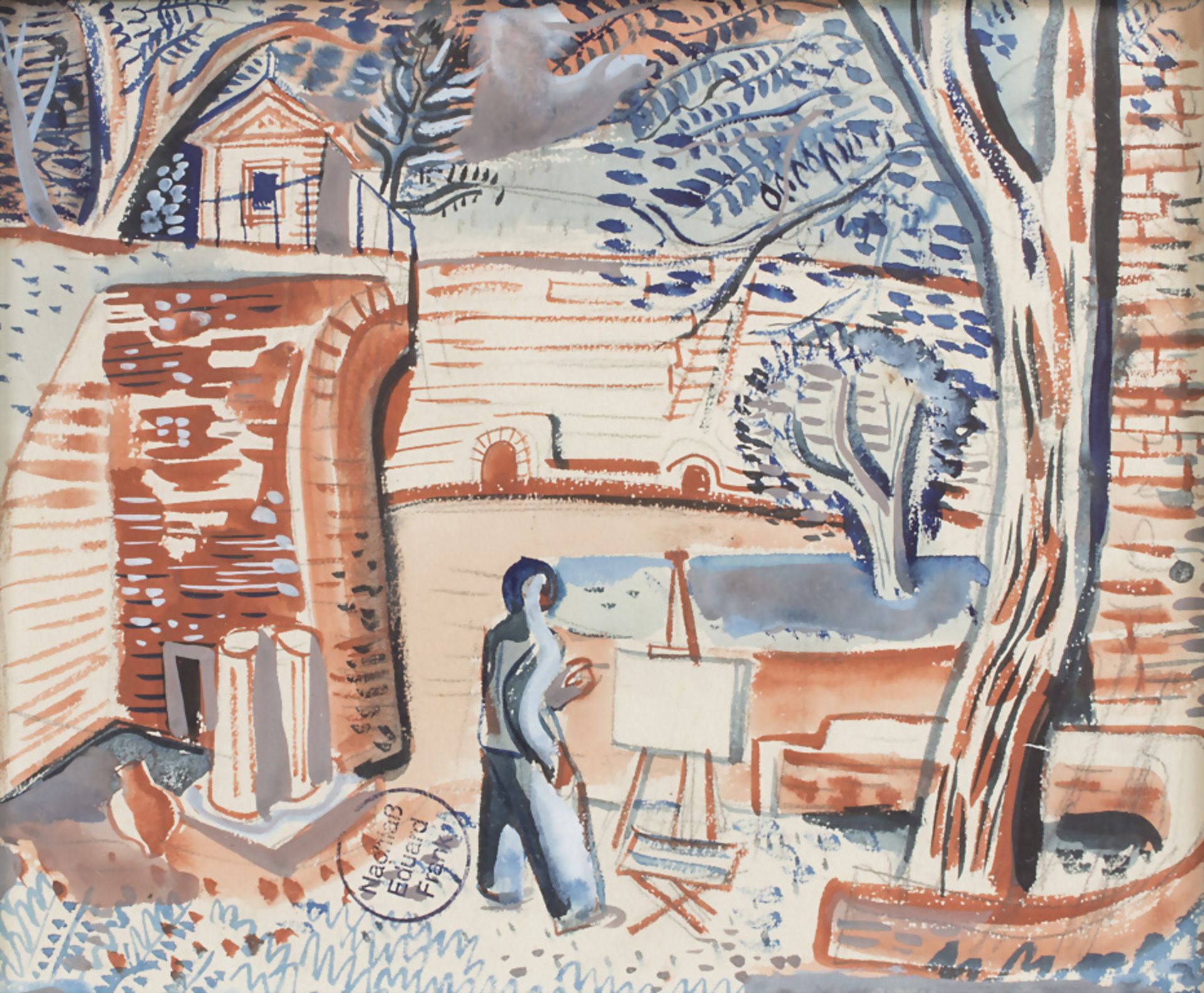 Eduard, alias Edvard Frank (1909-1972), 'Der Maler im Garten' / 'The painter in the garden'