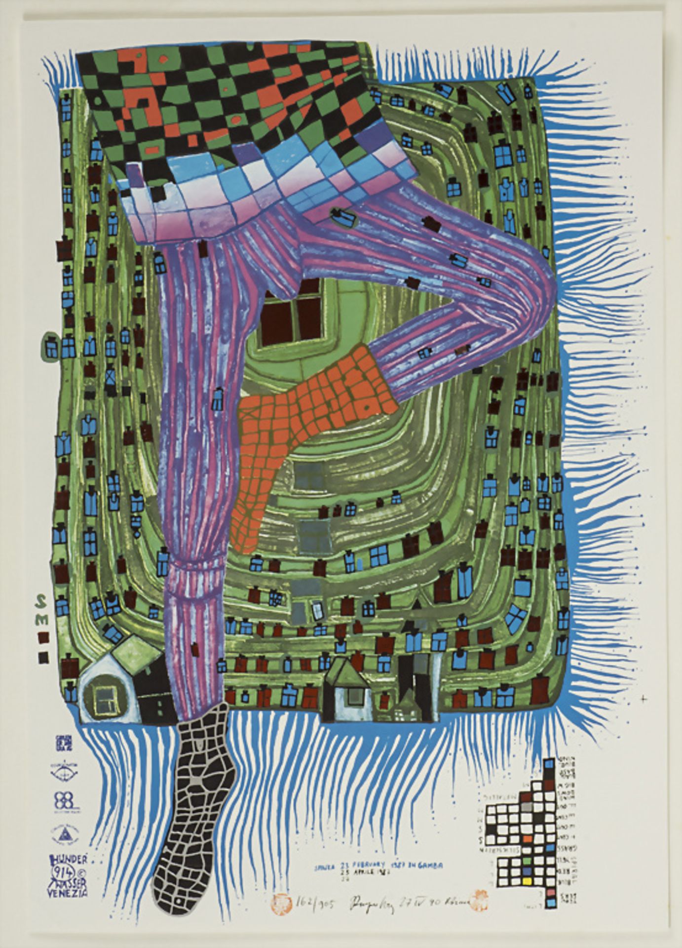 nach Friedensreich Hundertwasser (1928-2000), 'In gamba', 1987